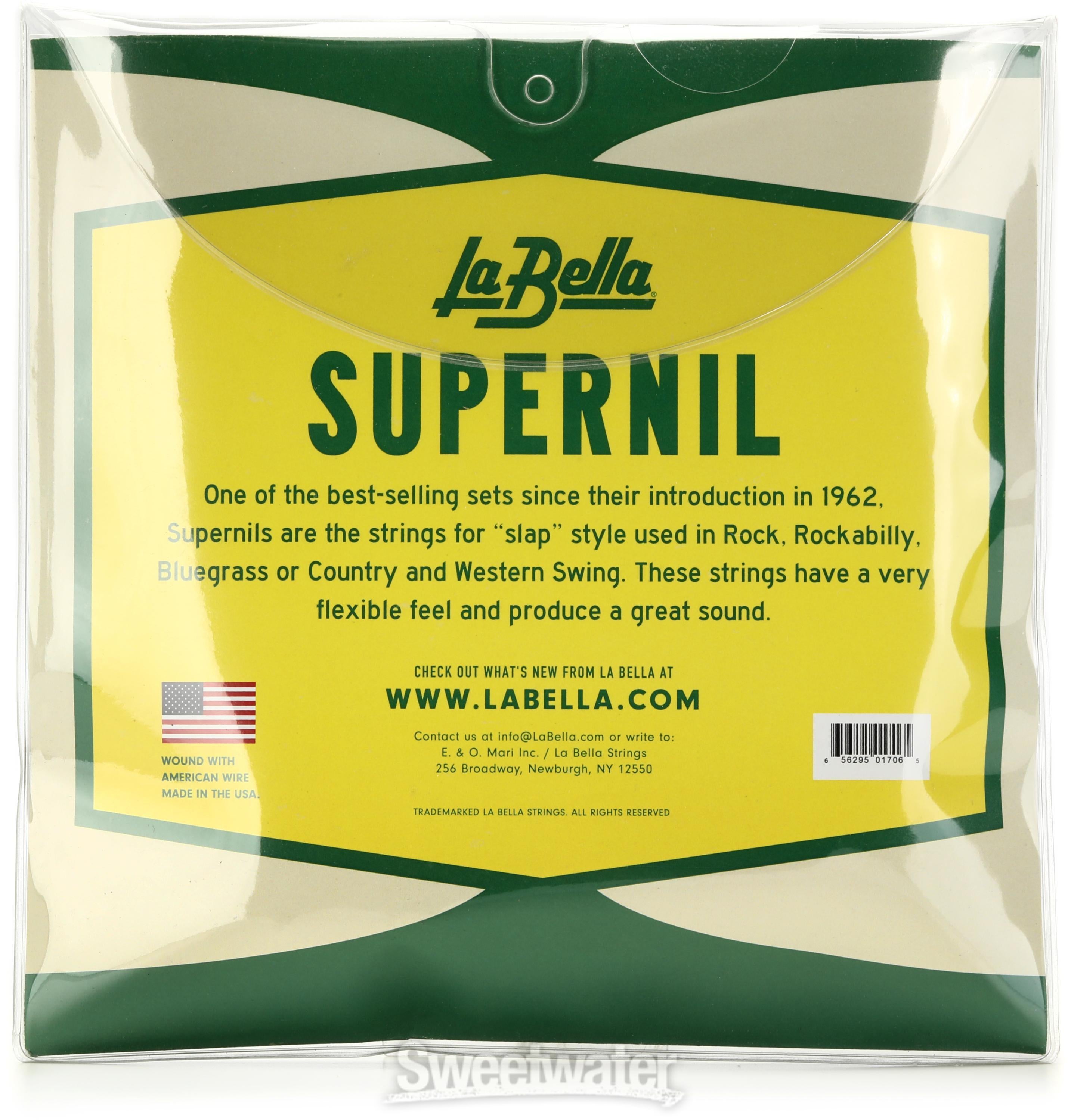 La Bella 1006 Supernil Double Bass String Set - 3/4 Size | Sweetwater