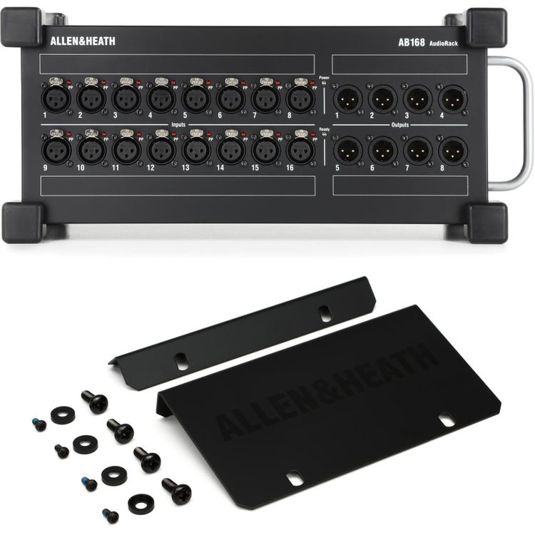 Allen & Heath AB168 16x8 Digital Stage Box for Qu / Avantis / SQ Mixing Systems and Rackmount Kit