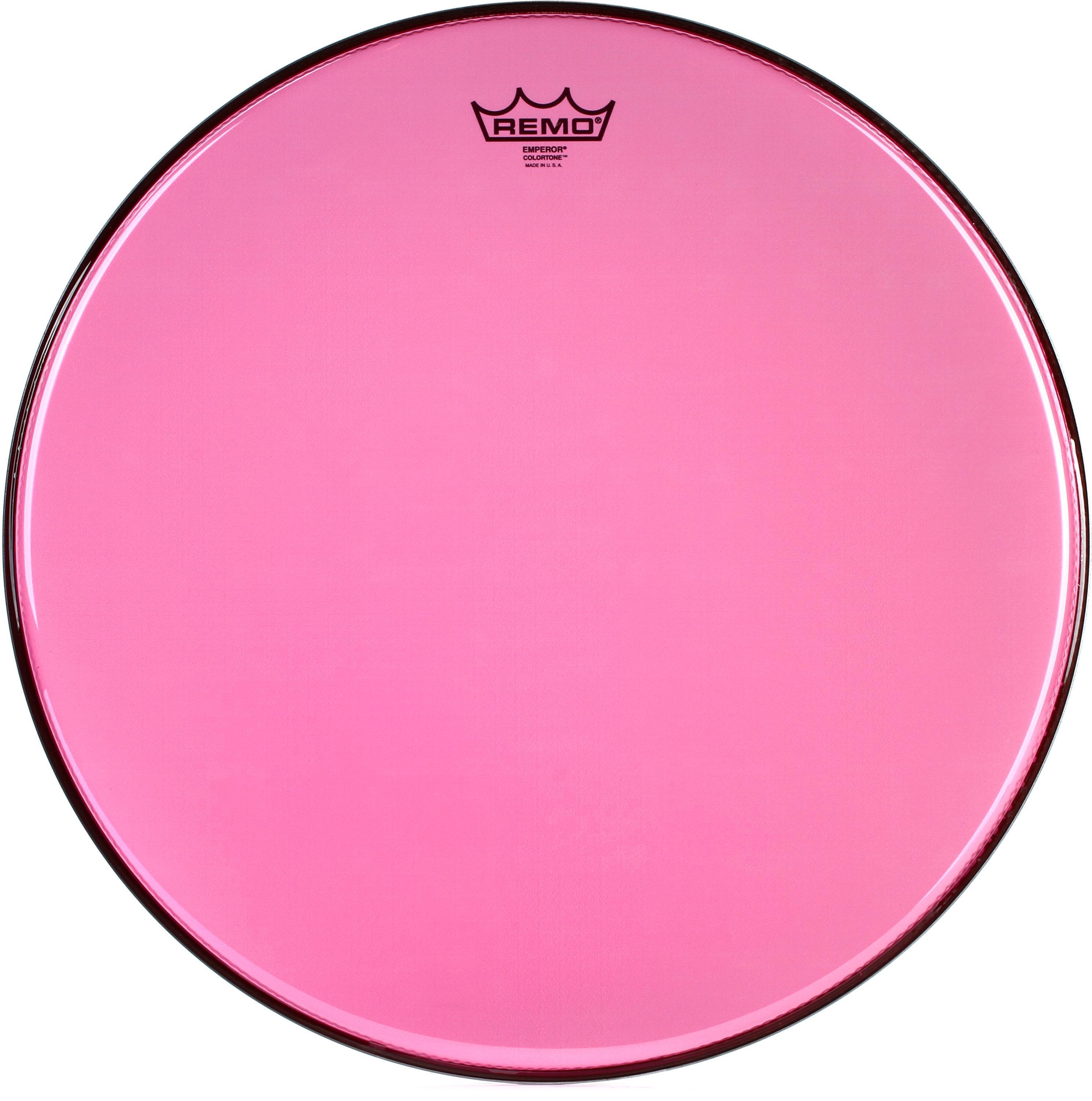 Photo of Remo Emperor Colortone Pink Drumhead - 18 inch