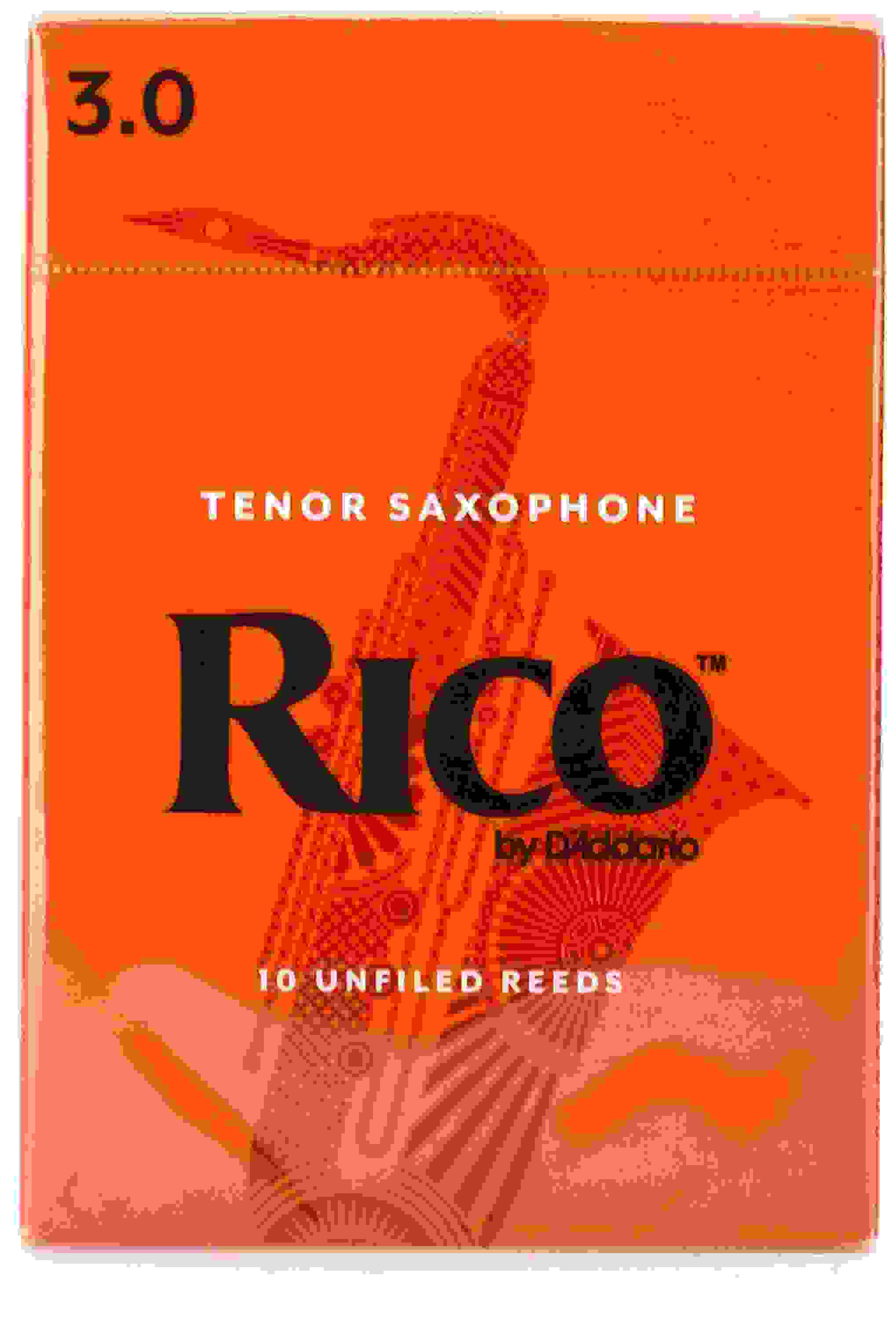 D'Addario Rico Tenor Saxophone Reeds - 3.0 (10-pack)