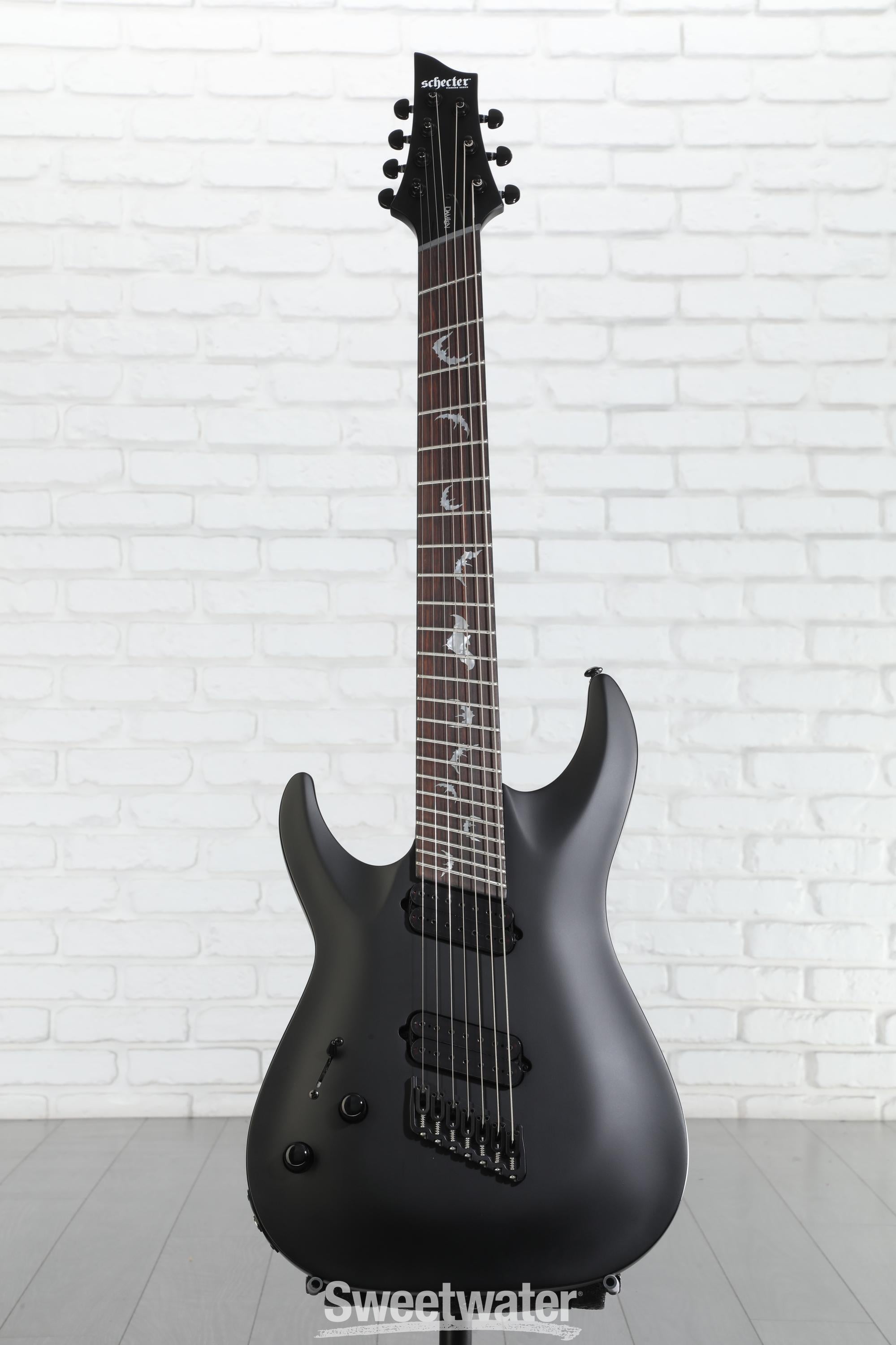 SCHECTER DAMIEN-7 AD-DM-7 7弦ギター マットブラック Schecter Damien-7 Multiscale Left-handed 7-string Electric Guitar