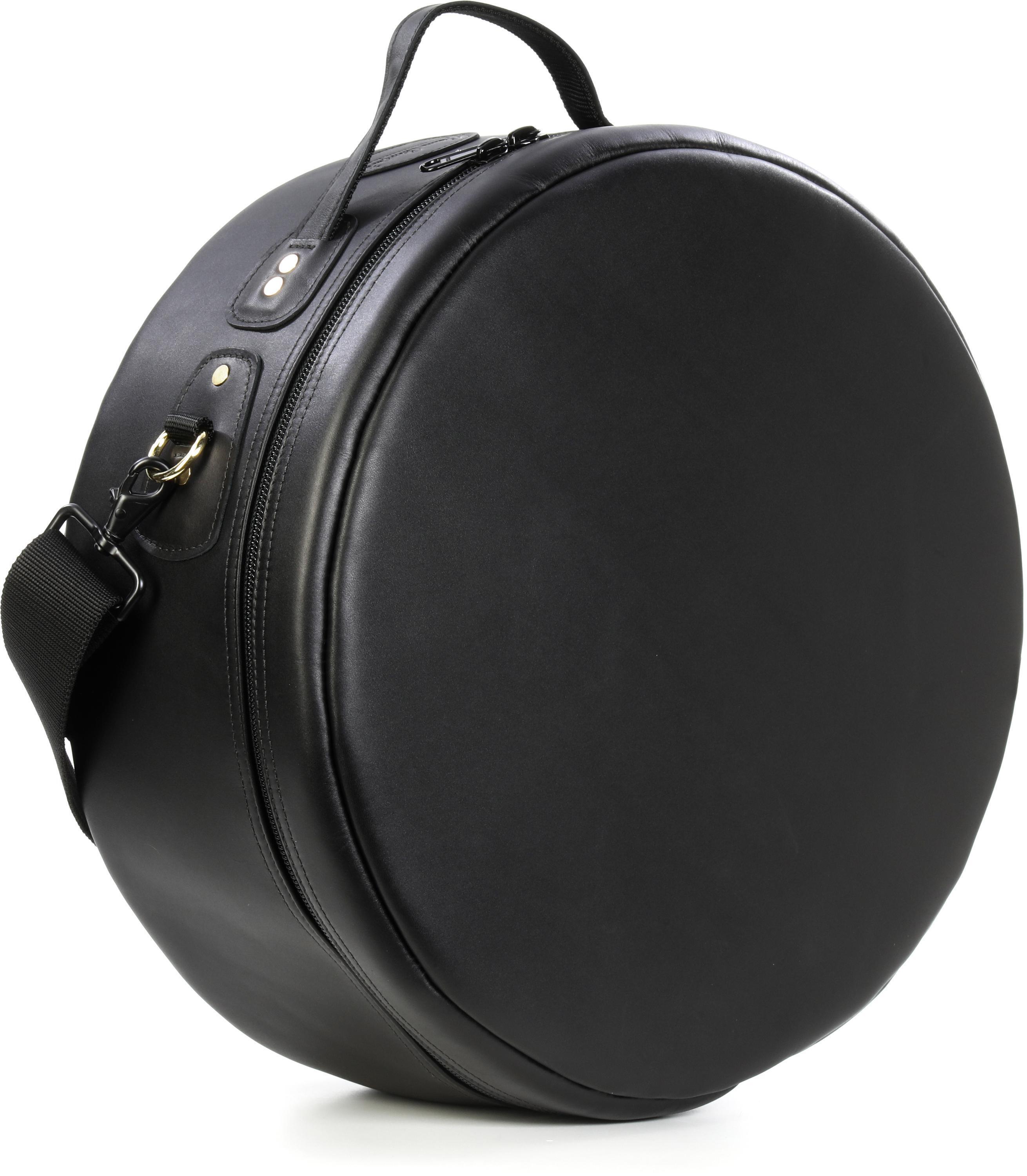 Photo of Glenn Cronkhite Bags Snare Drum Gig Bag - Smooth Black Leather
