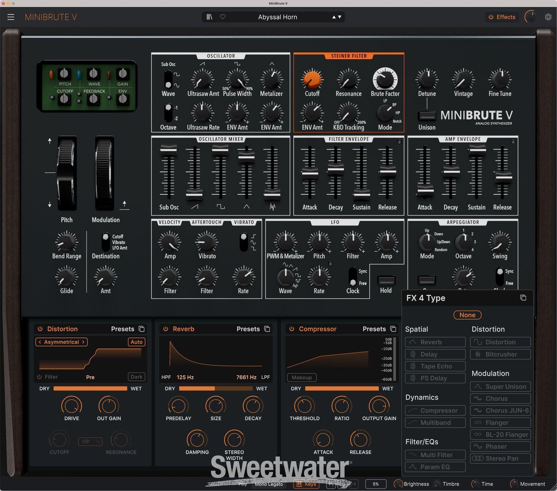Arturia MiniBrute V Semi-modular Synthesizer Plug-in