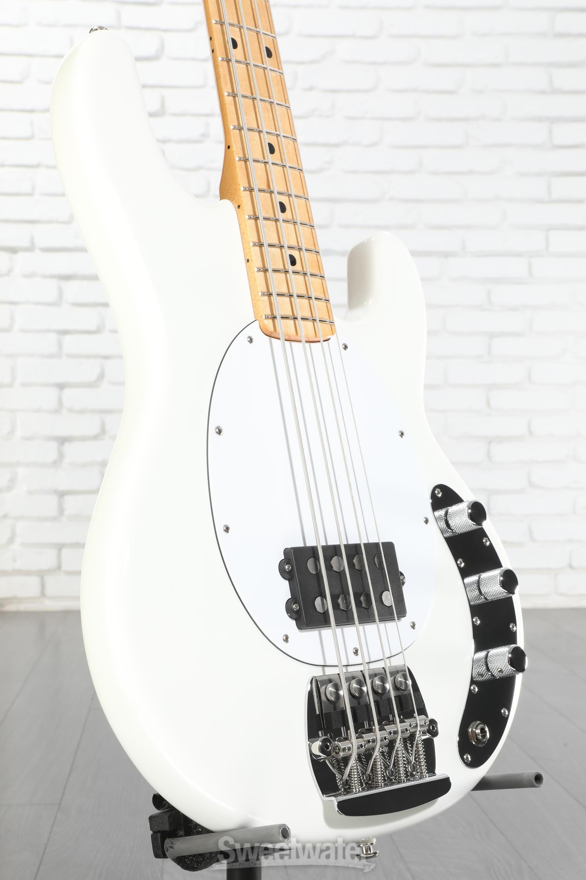 Ernie Ball Music Man Retro '70s StingRay Bass Guitar - White