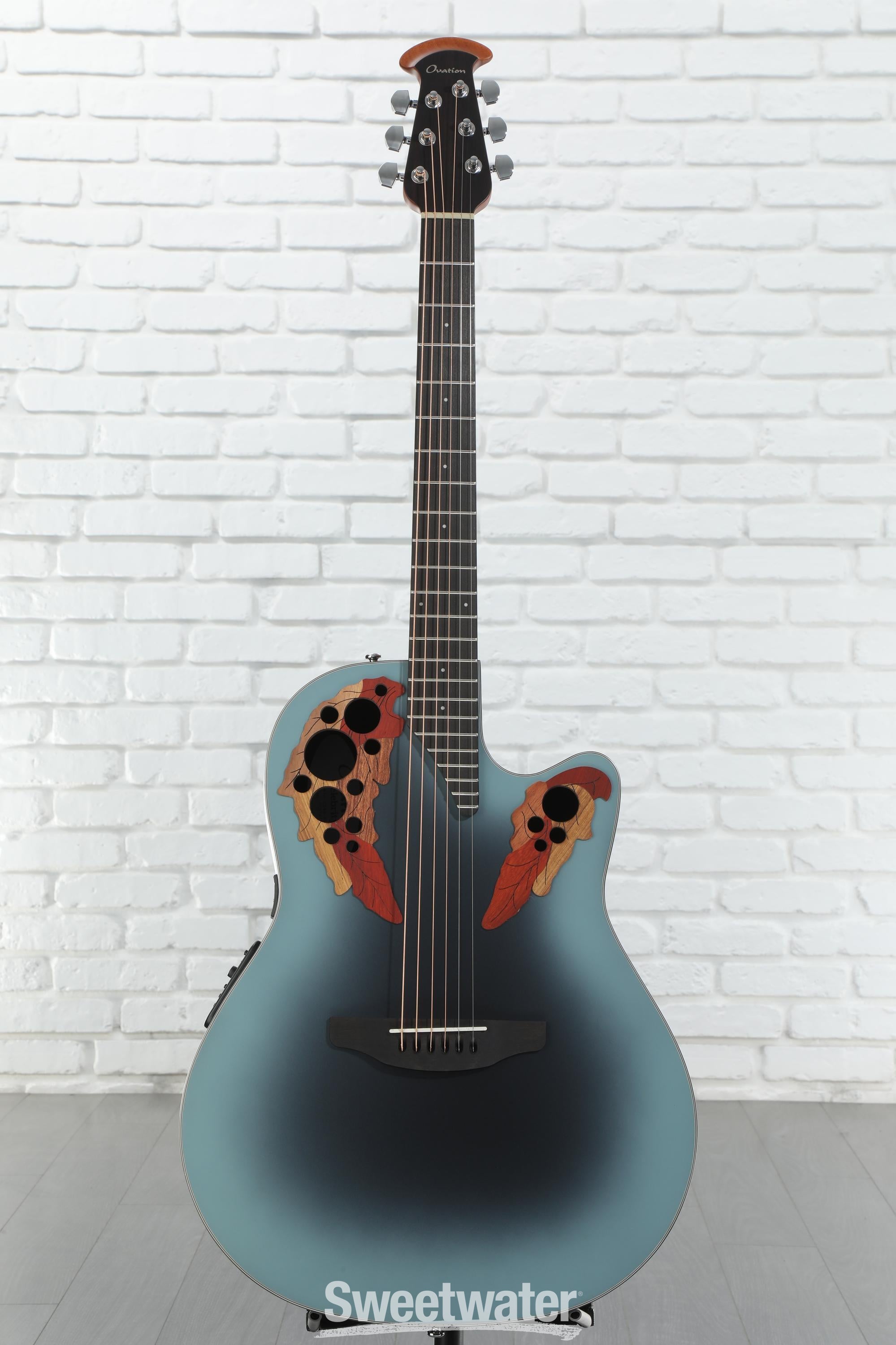 優待特典一覧 Ovation Celebrity Elite CE44-RBB Mid-Depth Acoustic-Electric ギター