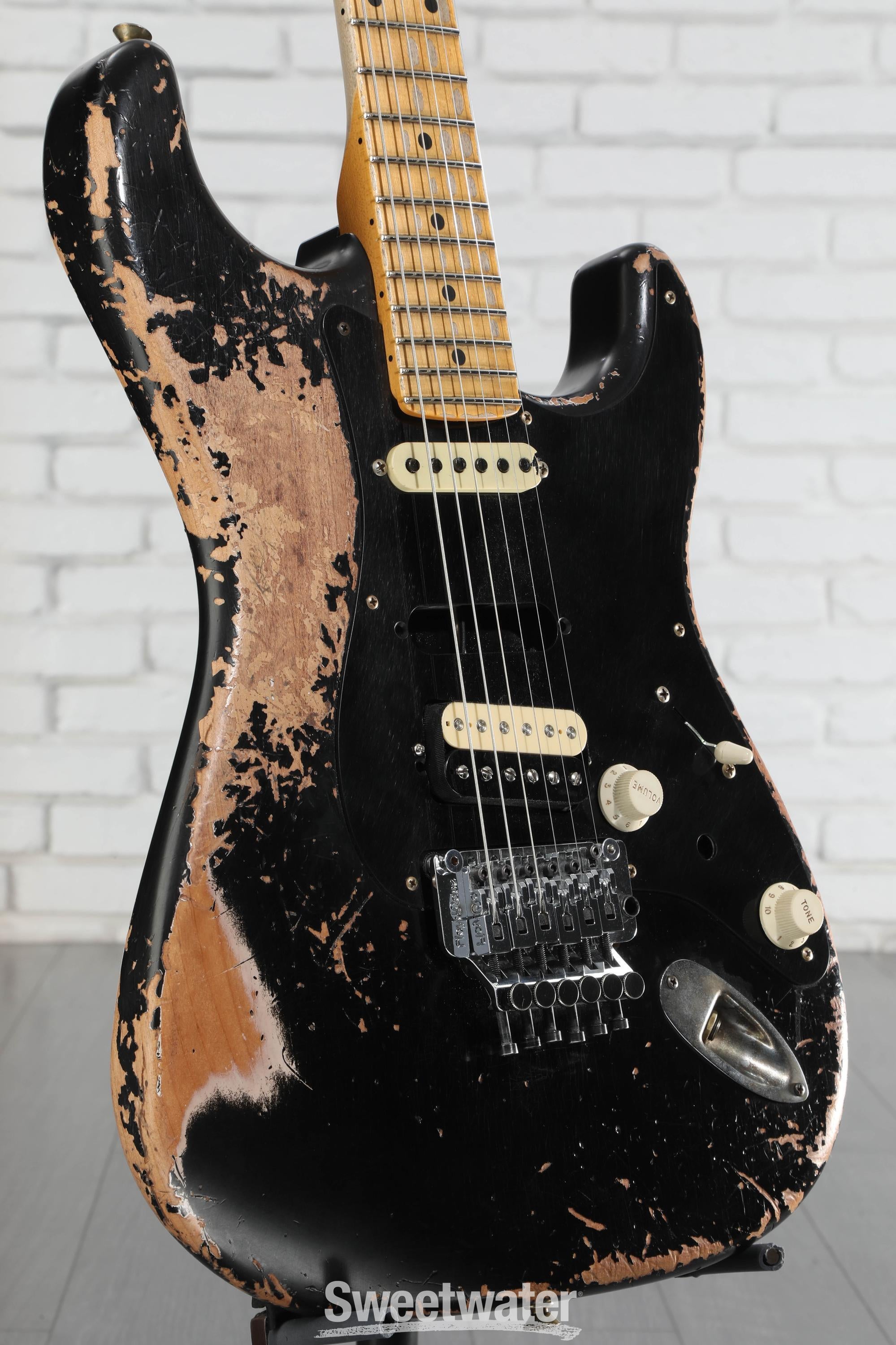 ★★Custom HardRelic Black Stratocaster★★ Fender Custom Shop Heavy Relic 1958 Stratocaster, Aged Black