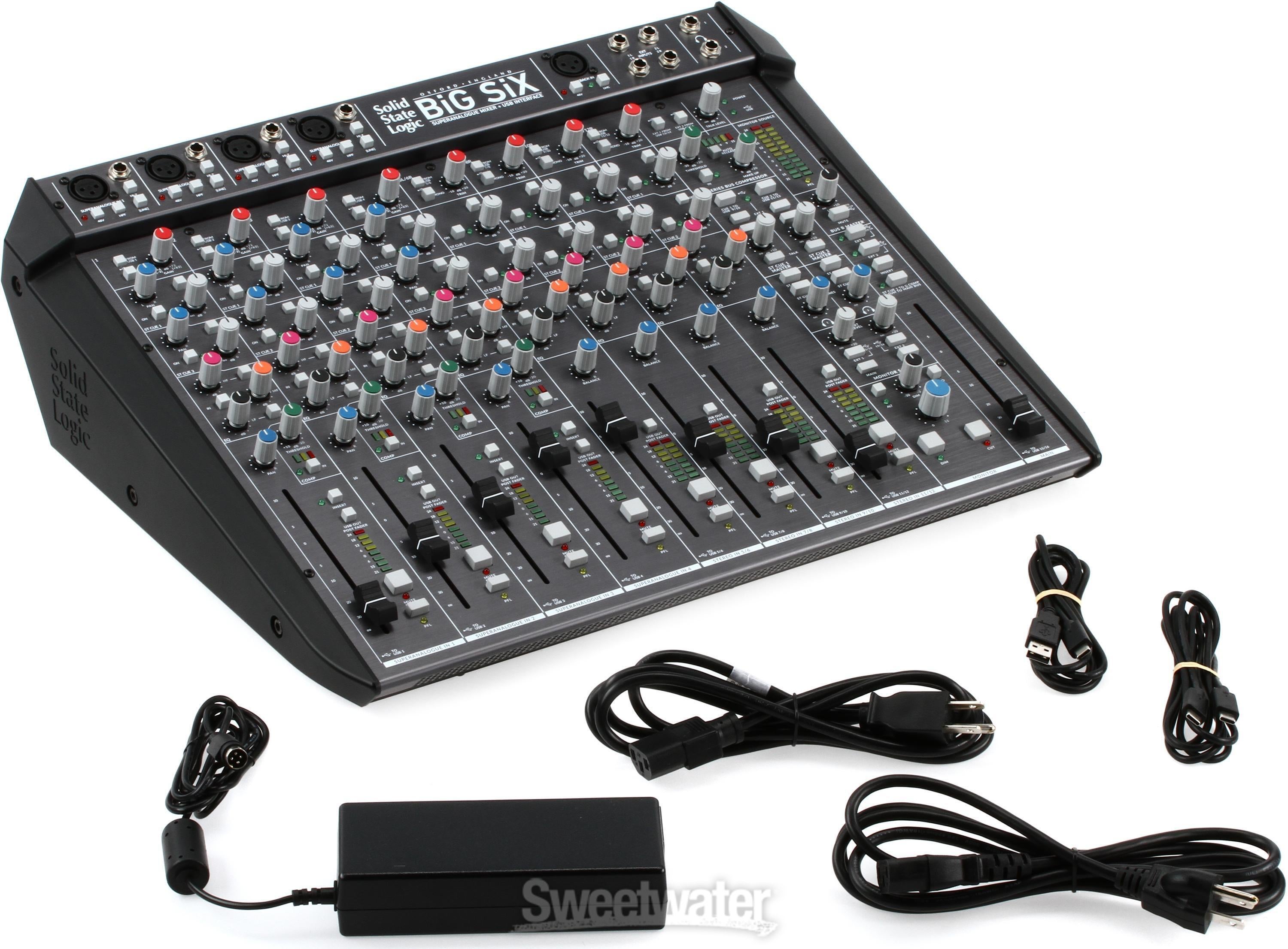 Solid State Logic BiG SiX 18-input Desktop Analog Mixer and 