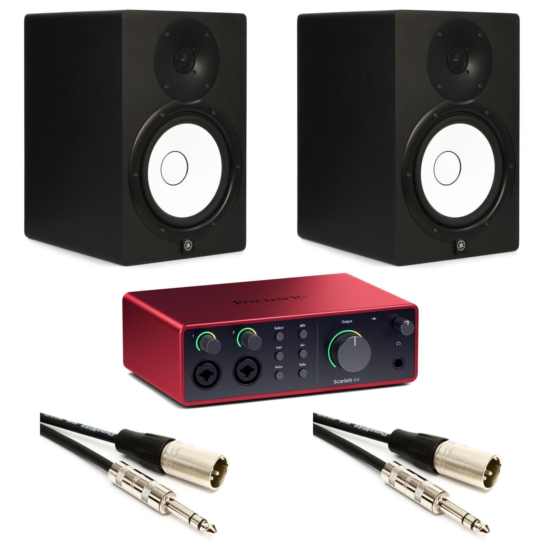 Focusrite Scarlett 4i4 4th Gen USB Audio Interface and Yamaha HS8 8
