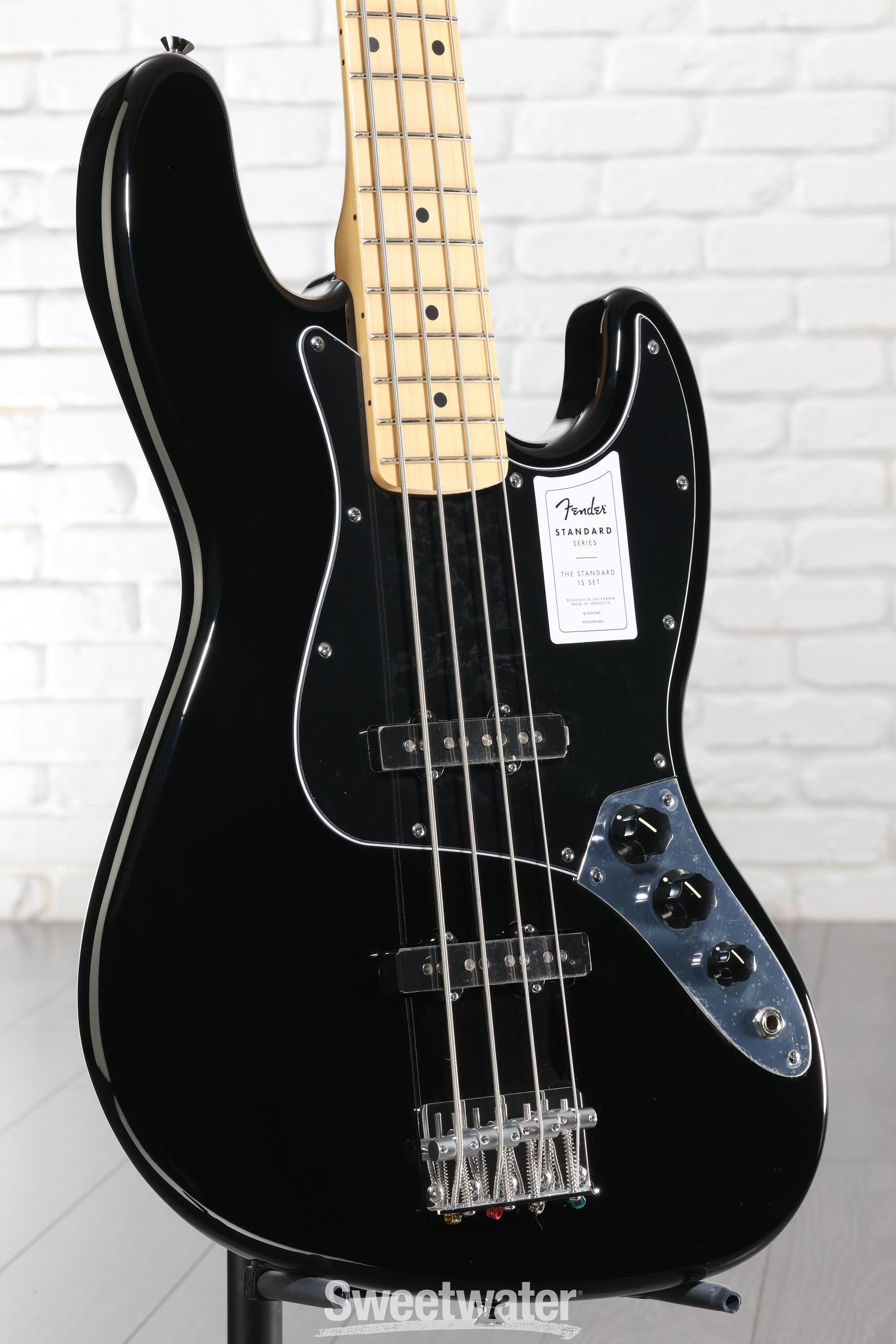 Fender Standard Jazz Bass - Black, Maple Fingerboard | Sweetwater