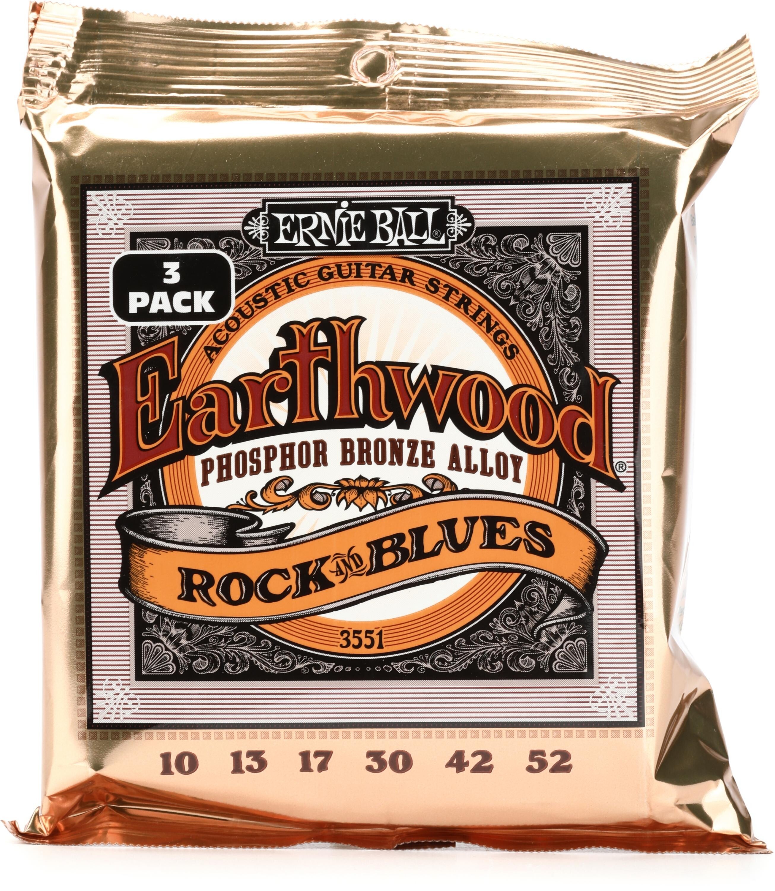 Ernie Ball 3551 Earthwood Phosphor Bronze Acoustic Guitar Strings