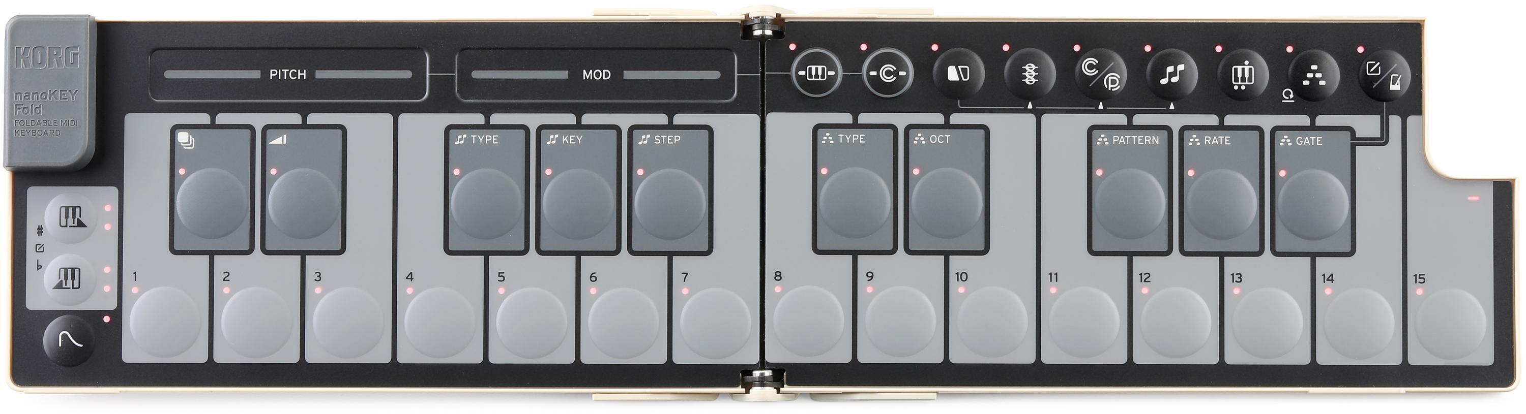 KORG nanoKEY Fold MIDIコントローラー Amazon.com: Korg nanoKEY Fold - 25-Key Foldable MIDI Keyboard