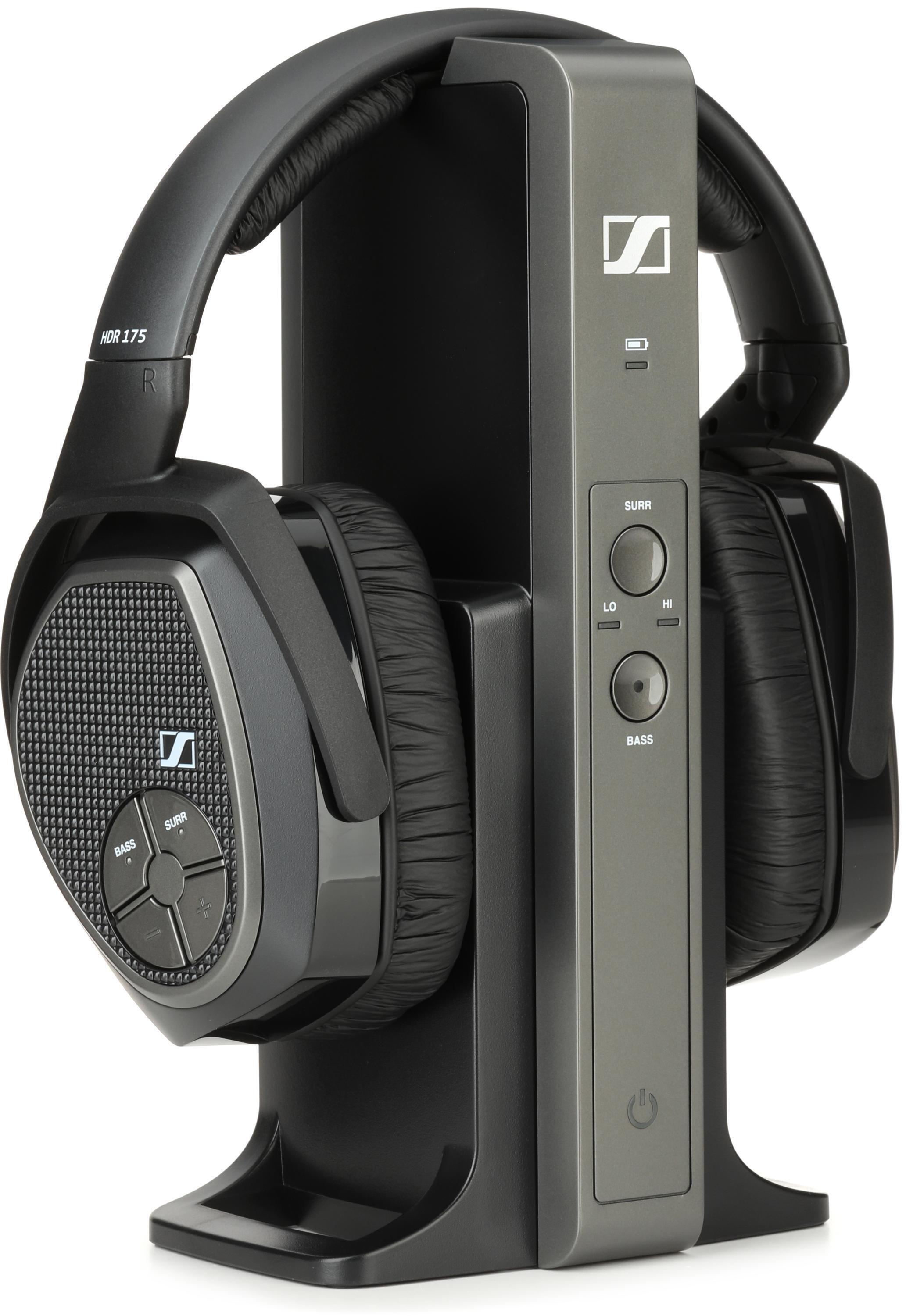 ゼンハイザー 密閉型 デジタルワイヤレスヘッドホン RS 175-U ブラック Sennheiser RS 175-U Digital Wireless TV Headphones | Sweetwater