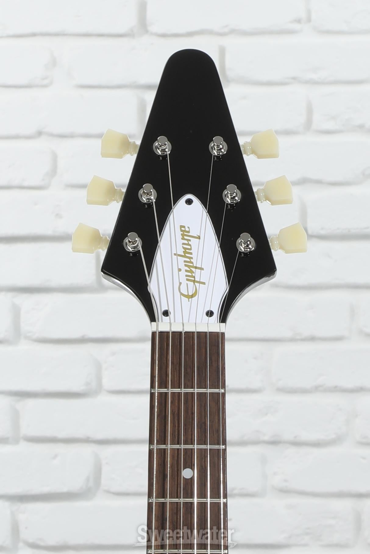 Epiphone Jimi Hendrix "Love Drops" Flying V Electric Guitar - Ebony