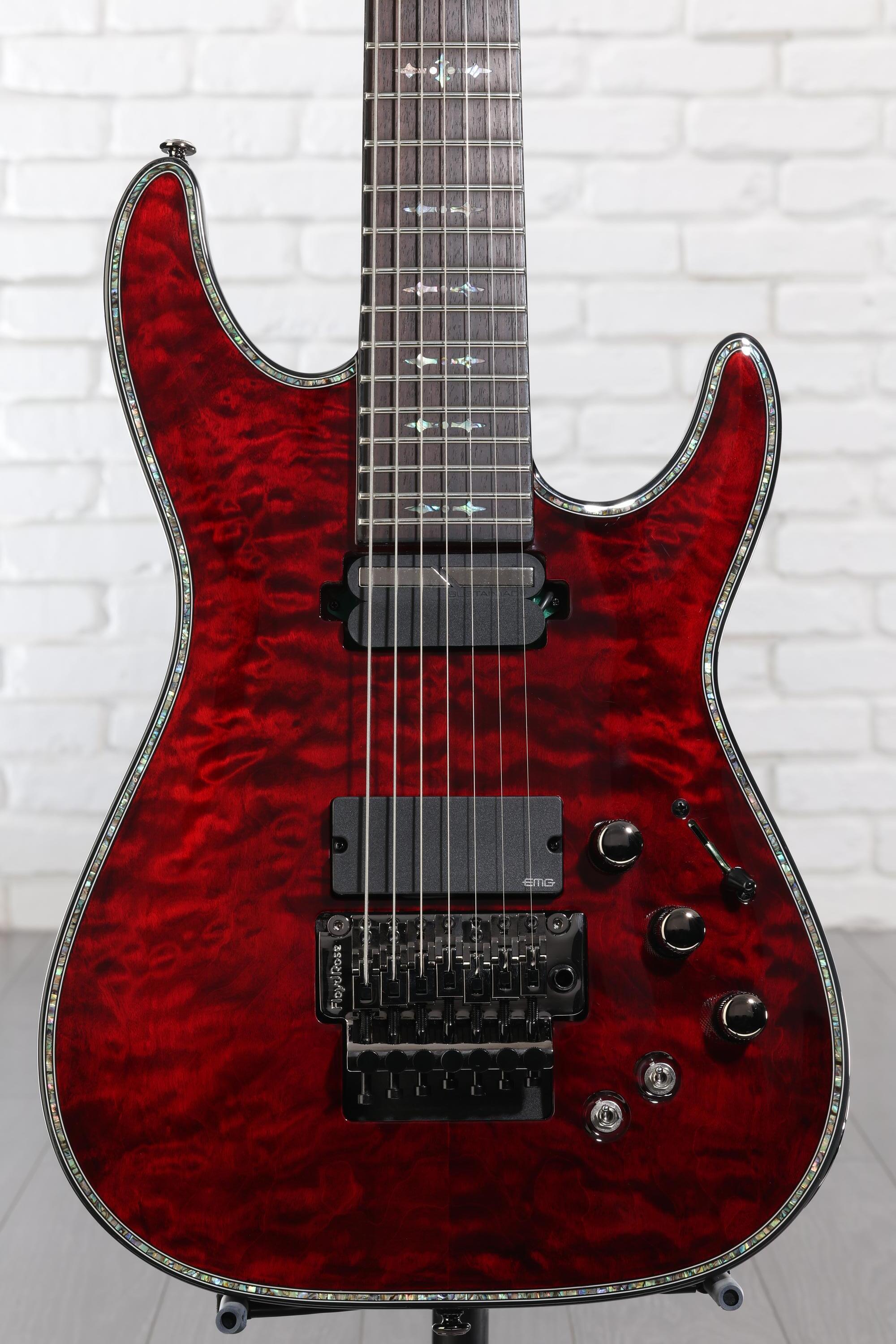 Schecter Hellraiser C-7 FR-S Electric Guitar - Black Cherry