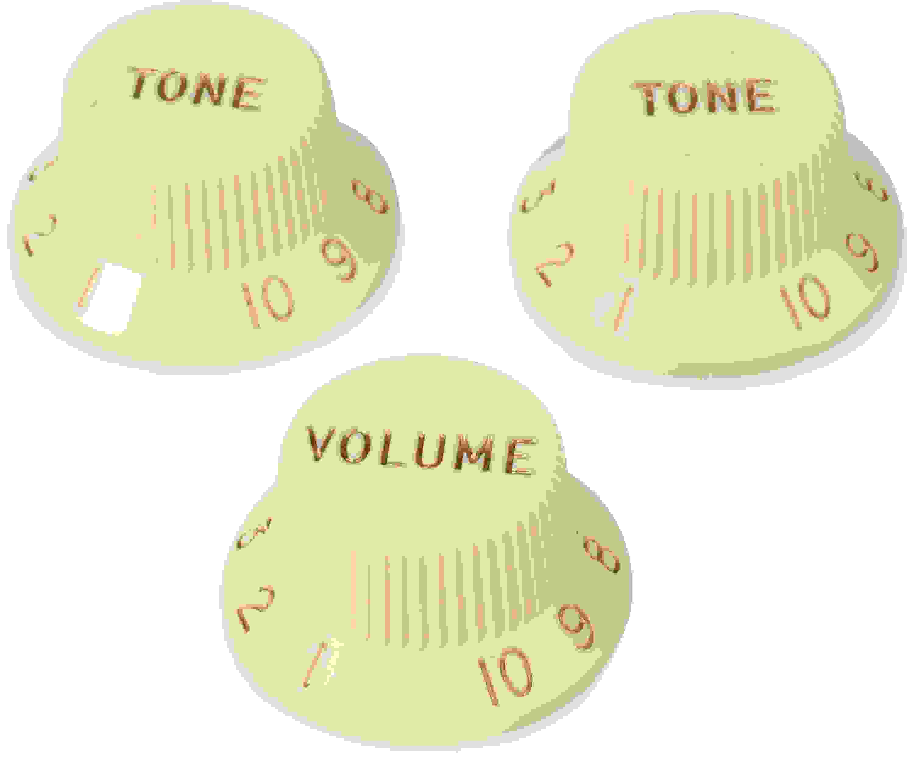 Fender Strat Replacement Knobs Left Handed - Aged White (3-piece Set)