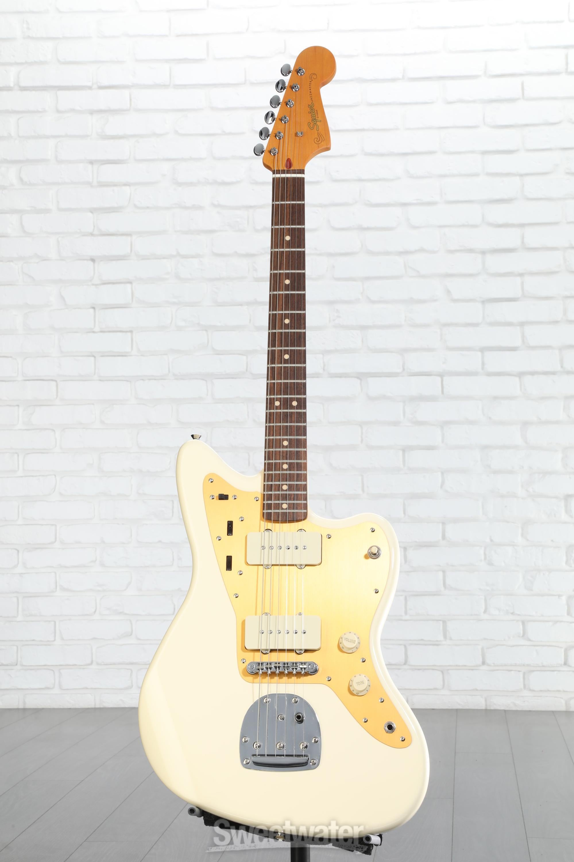 Squier J Mascis Signature Jazzmaster - Vintage White with Indian