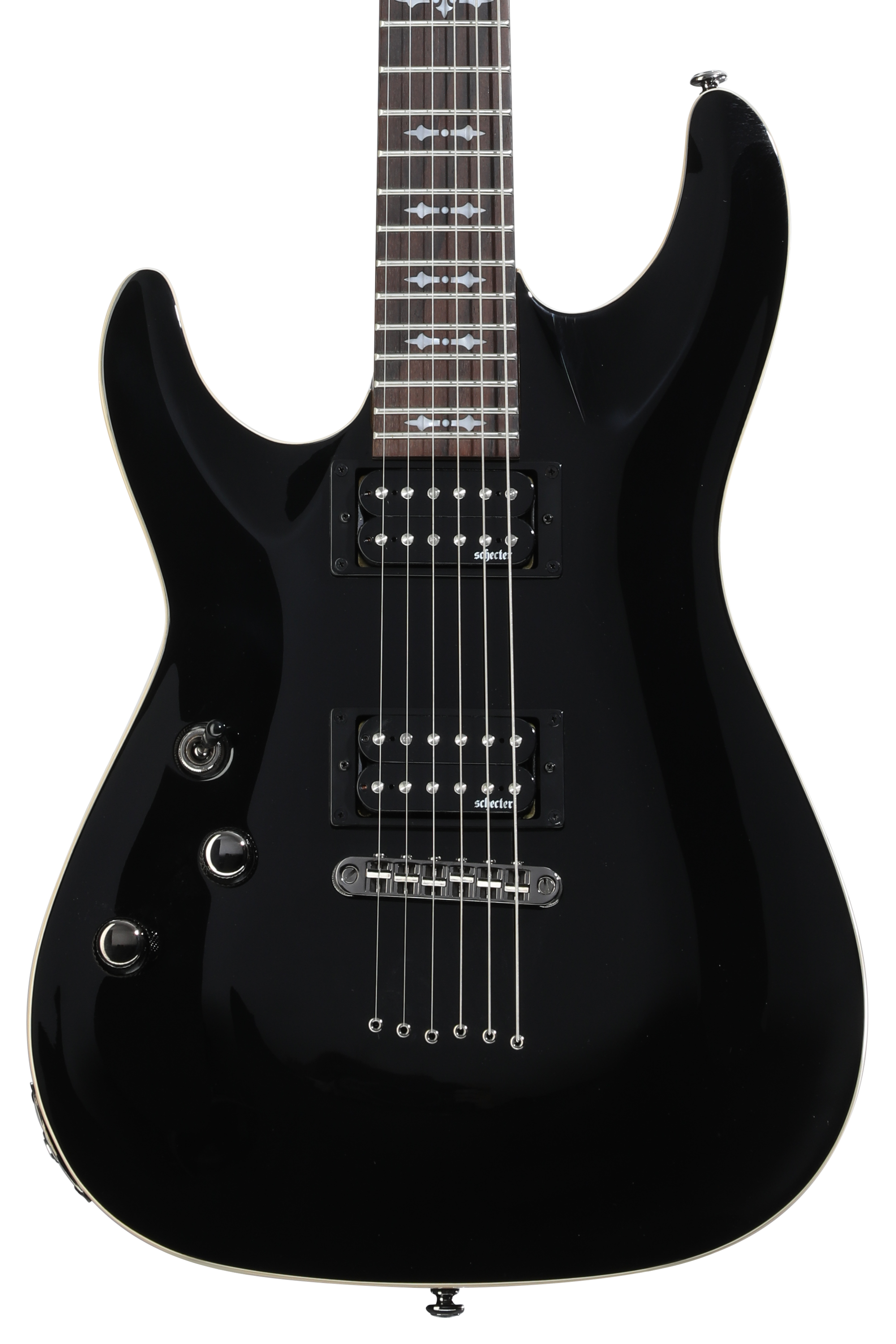Schecter Omen-6 Left-handed Electric Guitar - Gloss Black | Sweetwater