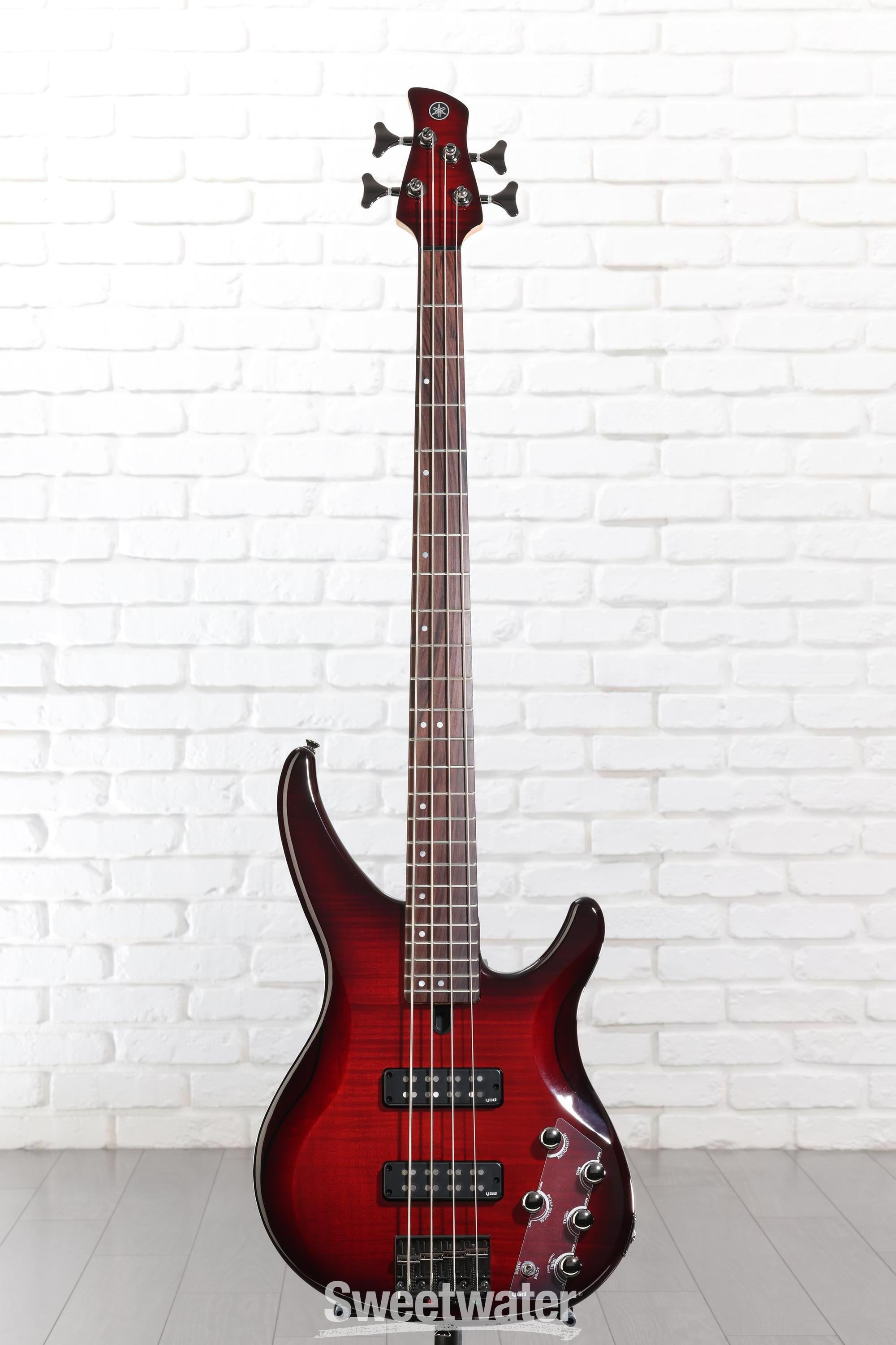 Yamaha TRBX604FM 4-string Bass Guitar - Dark Red Burst | Sweetwater