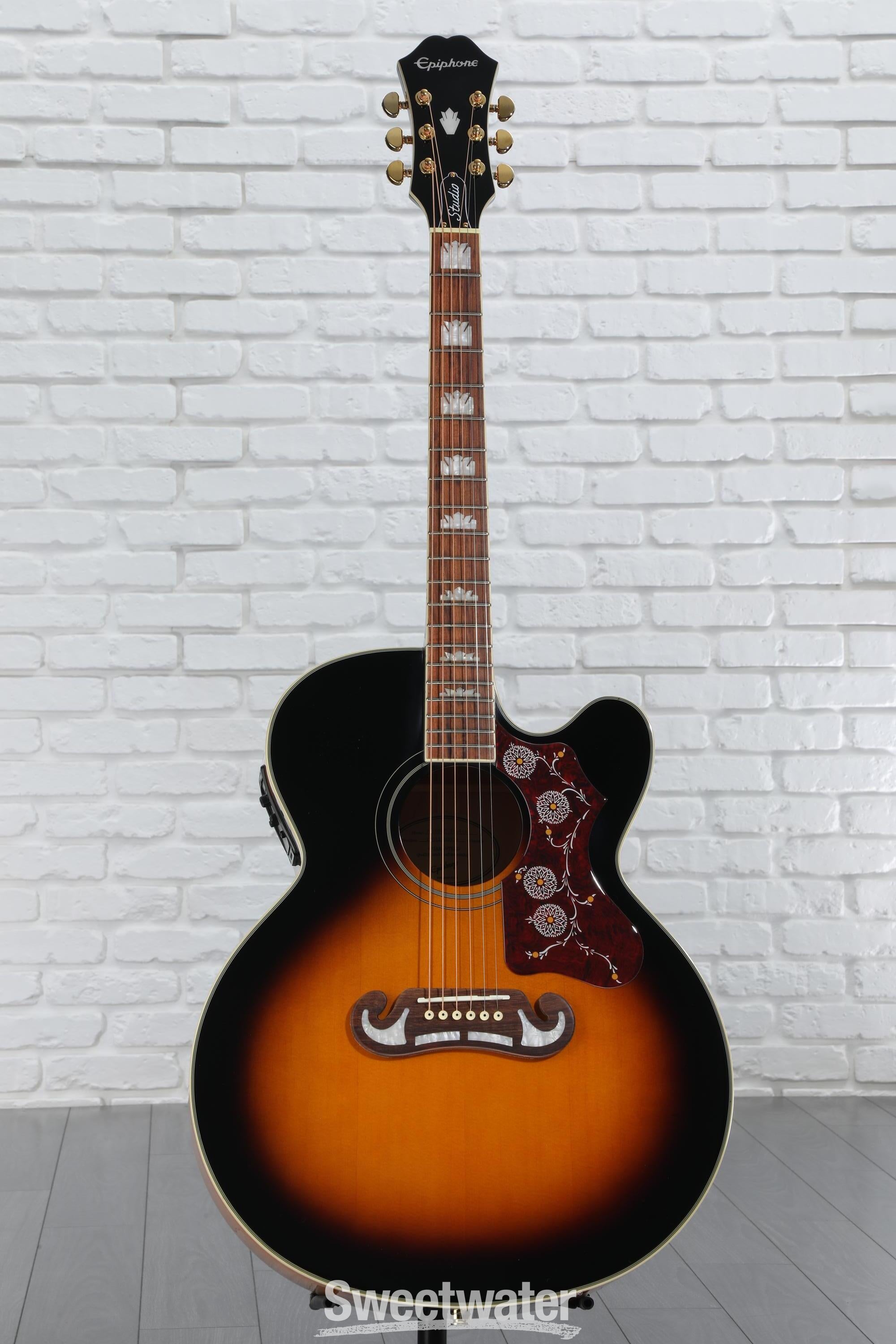 Epiphone J-200EC Studio Acoustic-Electric Guitar - Vintage