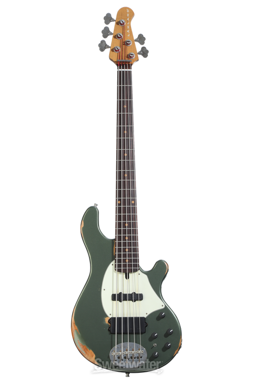 Lakland USA Classic 55-14 Aged 5-string Bass Guitar - Sherwood Green with  Rosewood Fingerboard