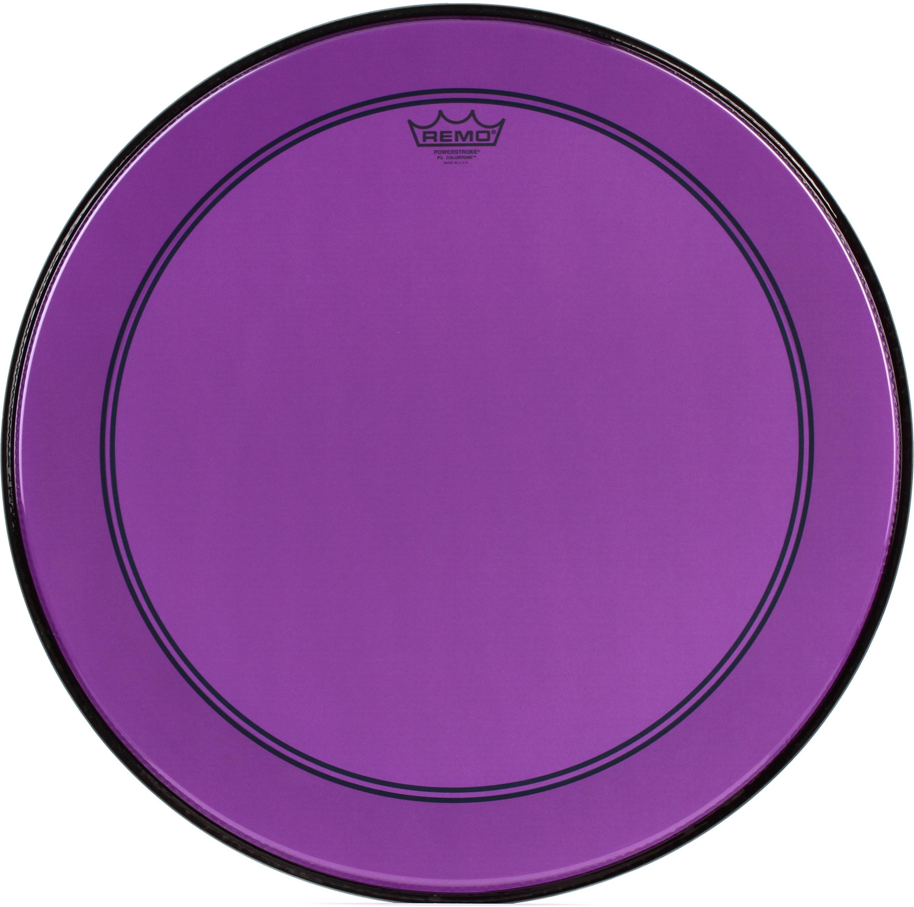 Photo of Remo Powerstroke P3 Colortone Purple Bass Drumhead - 22 inch