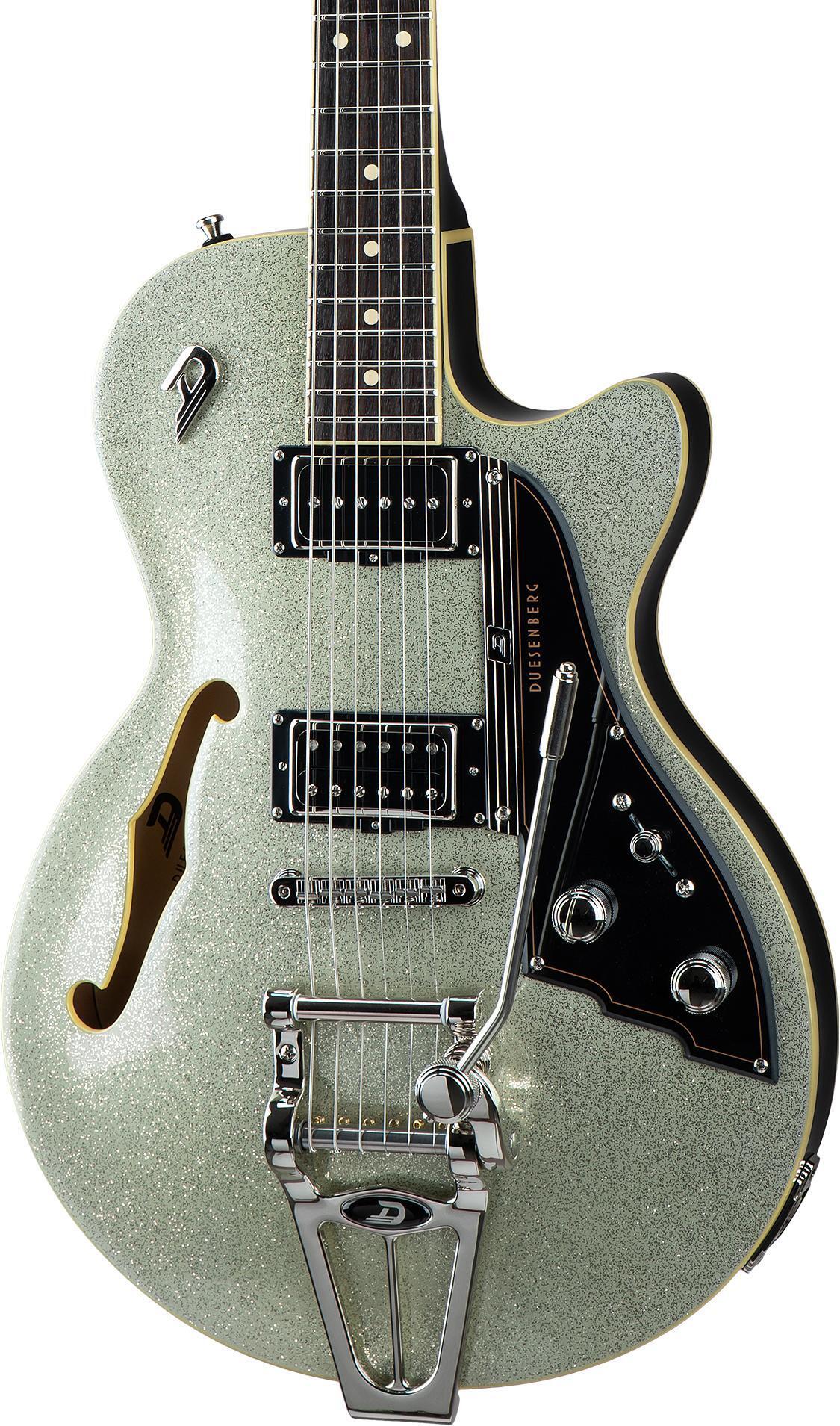 Duesenberg Starplayer TV Semi-hollowbody Electric Guitar - Silver 