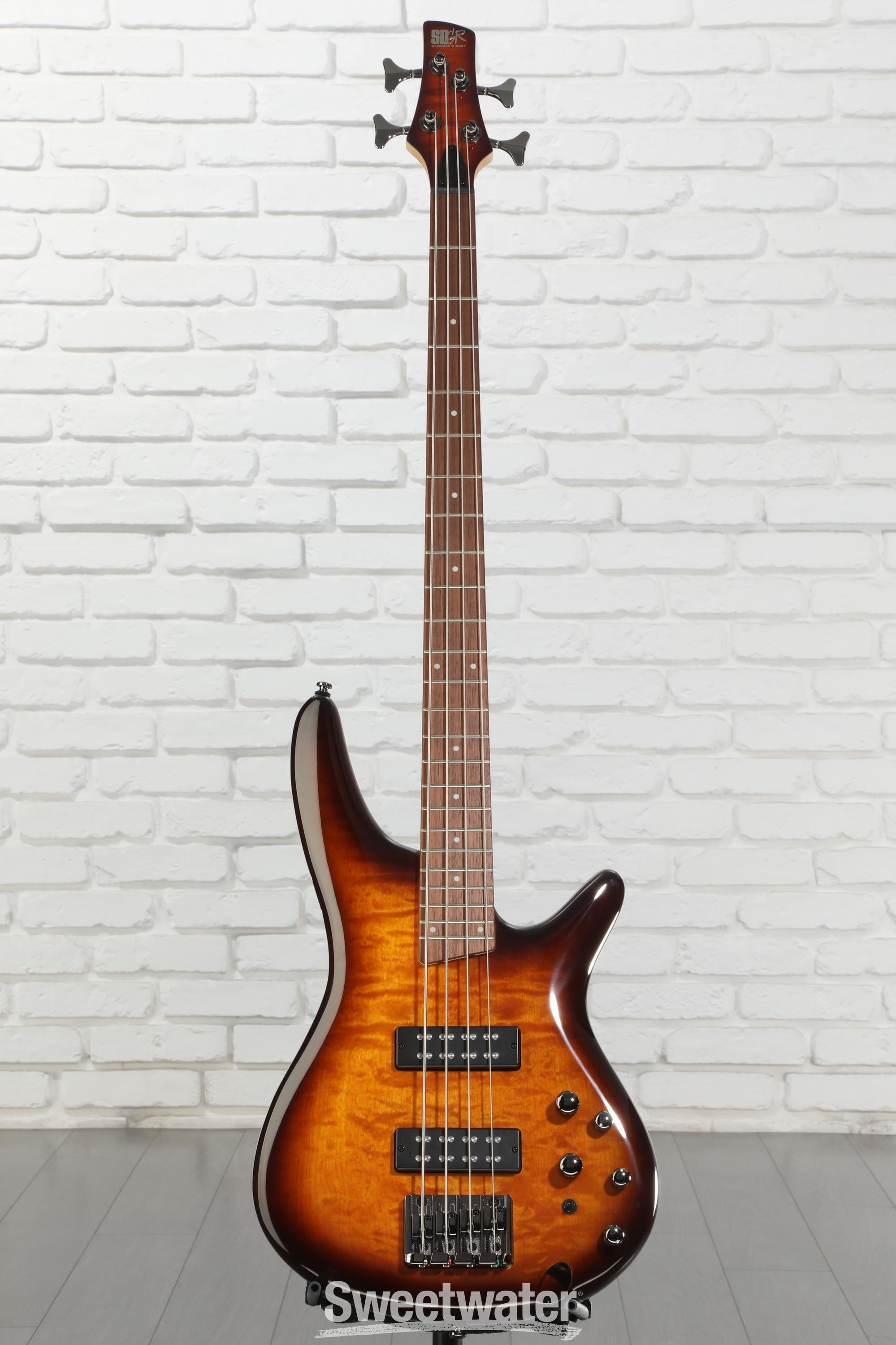 Ibanez Standard SR400EQM Bass Guitar - Dragon Eye Burst | Sweetwater