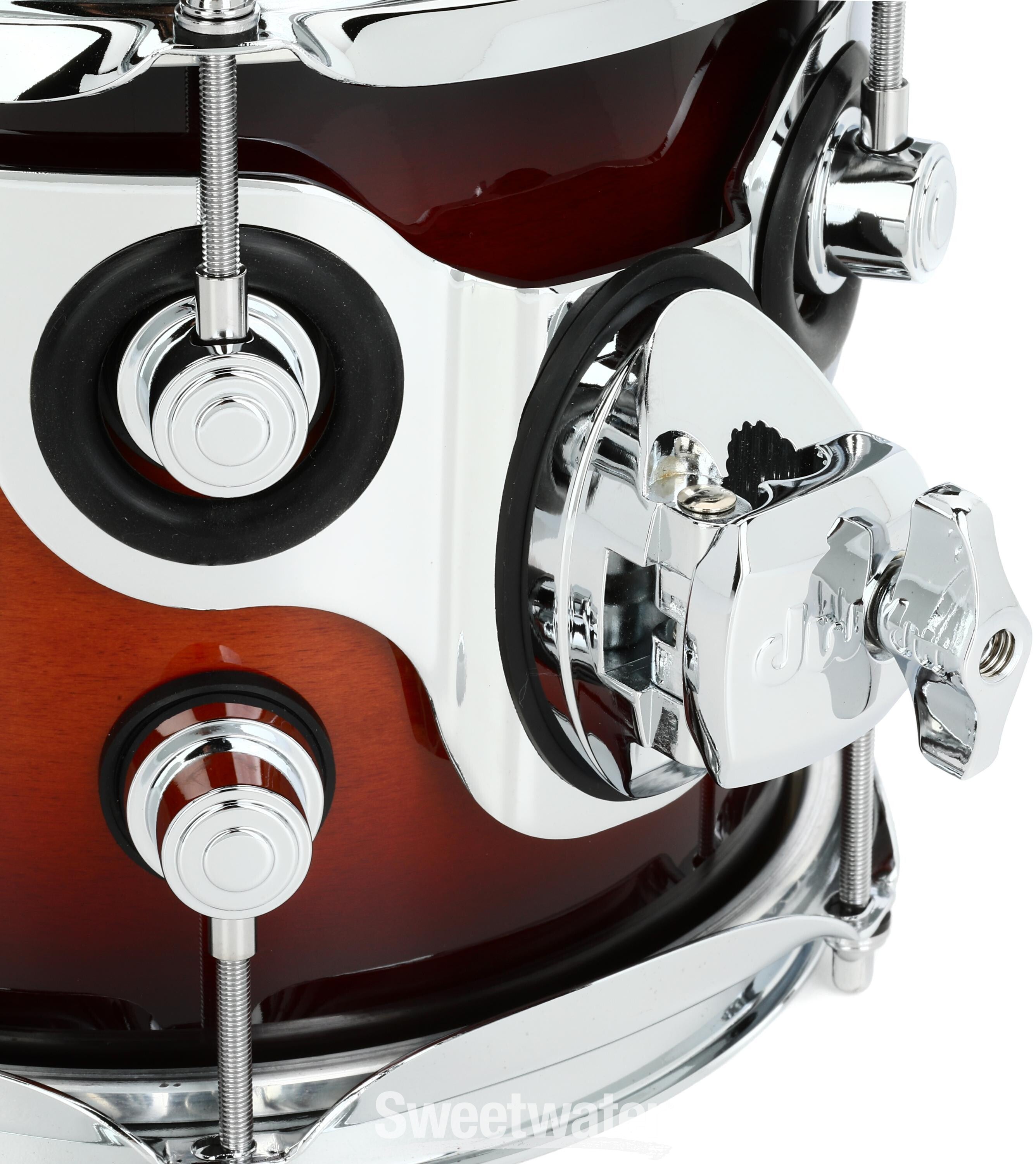 DW Design Series Rack Tom - 7 x 8 inch - Tobacco Burst | Sweetwater