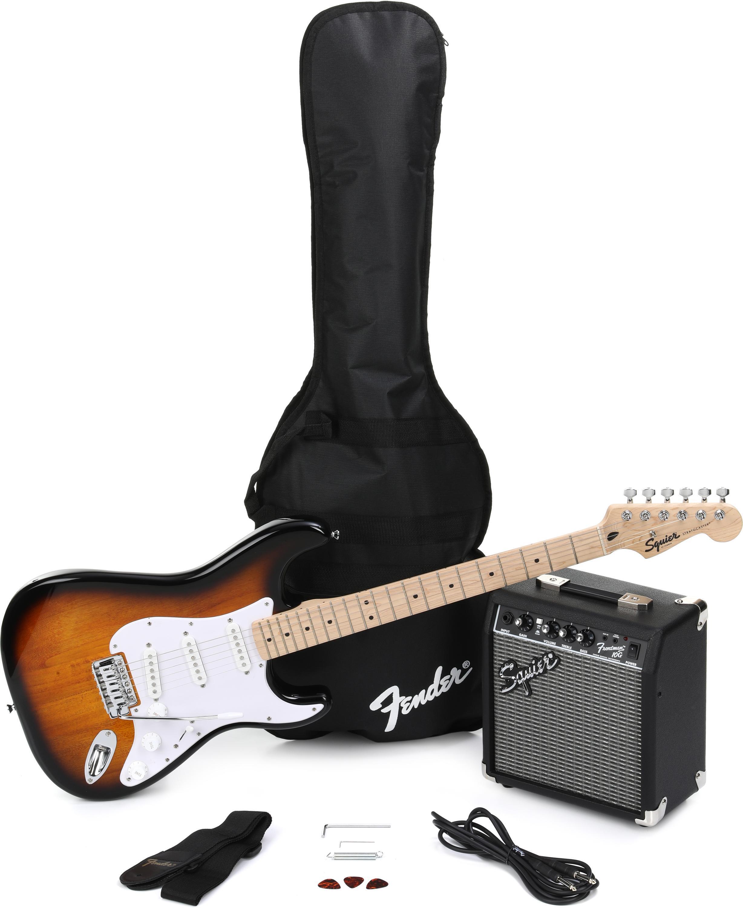 Squier Sonic Series Stratocaster Pack - 2-color Sunburst | Sweetwater