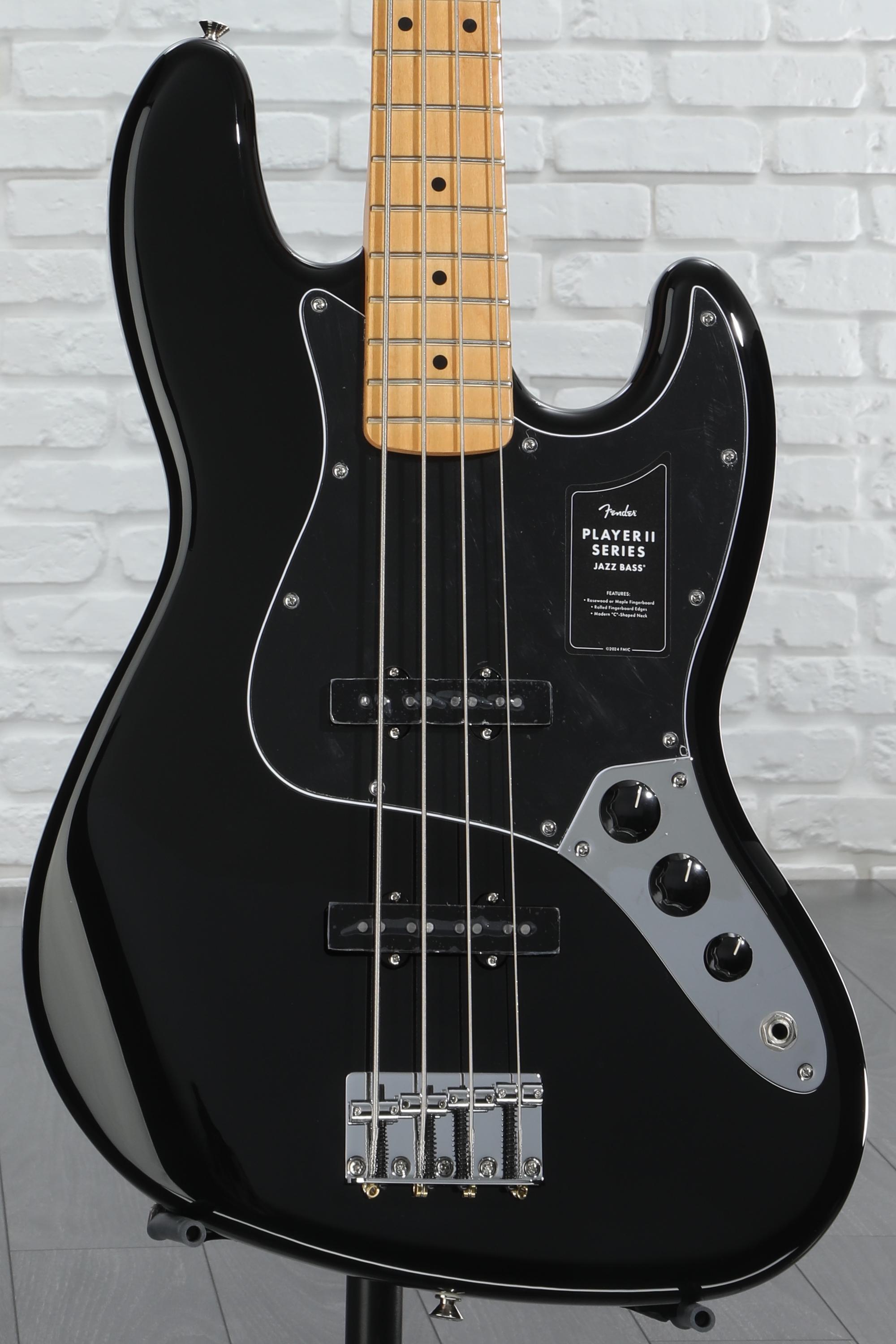 高品質の人気 Fender Player II Jazz Bass - Black with Maple Fingerboard ベース