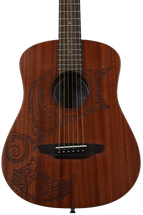 Luna Safari Tattoo Travel Guitar - Satin Natural | Sweetwater