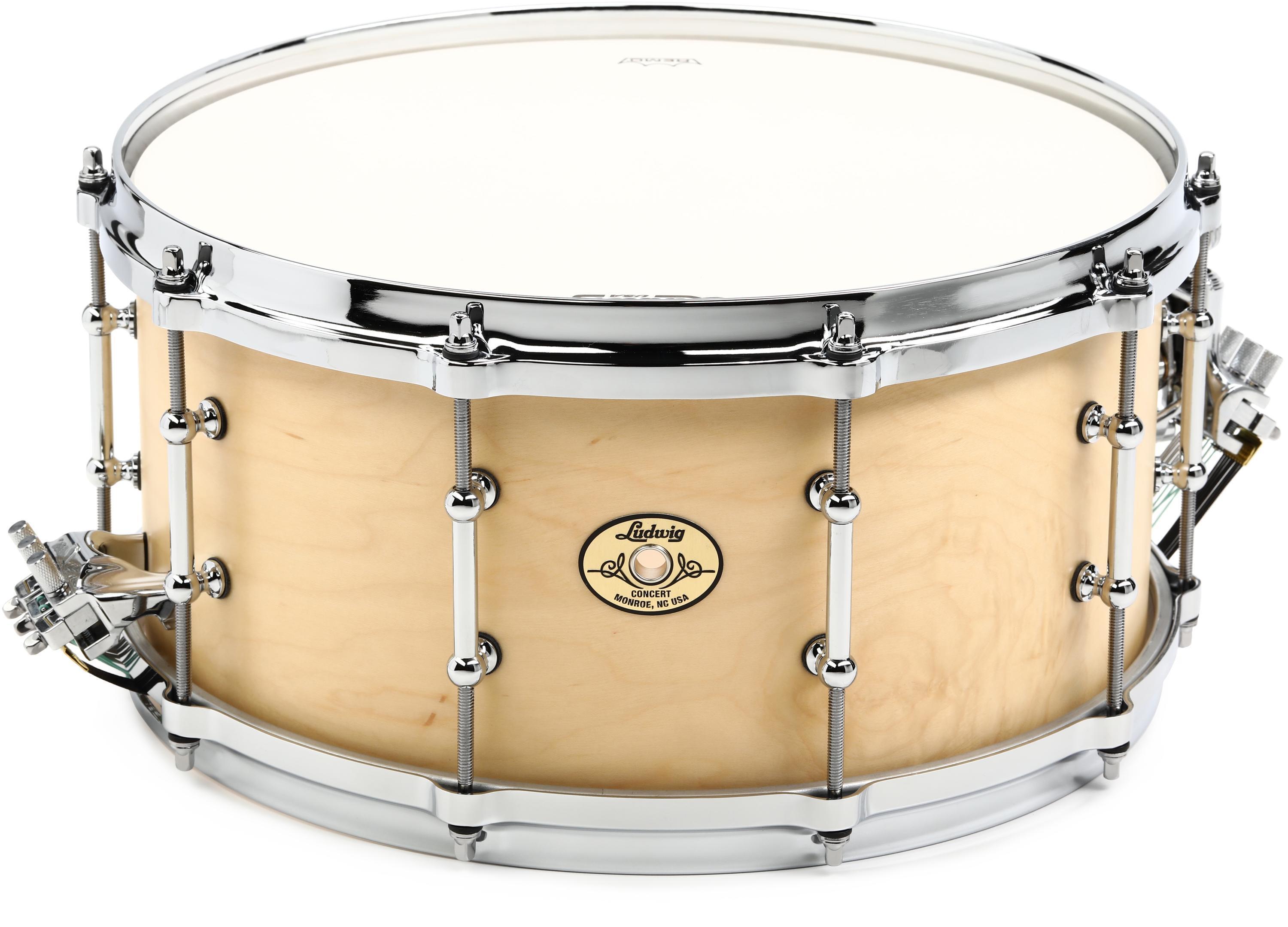 Ludwig Concert Maple Snare Drum - 6.5-inch x 14-inch, Satin Natural