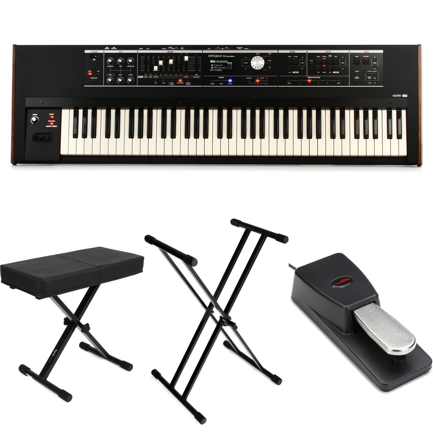 Roland V-Combo VR-730 73-key Live Performance Keyboard Essentials Bundle