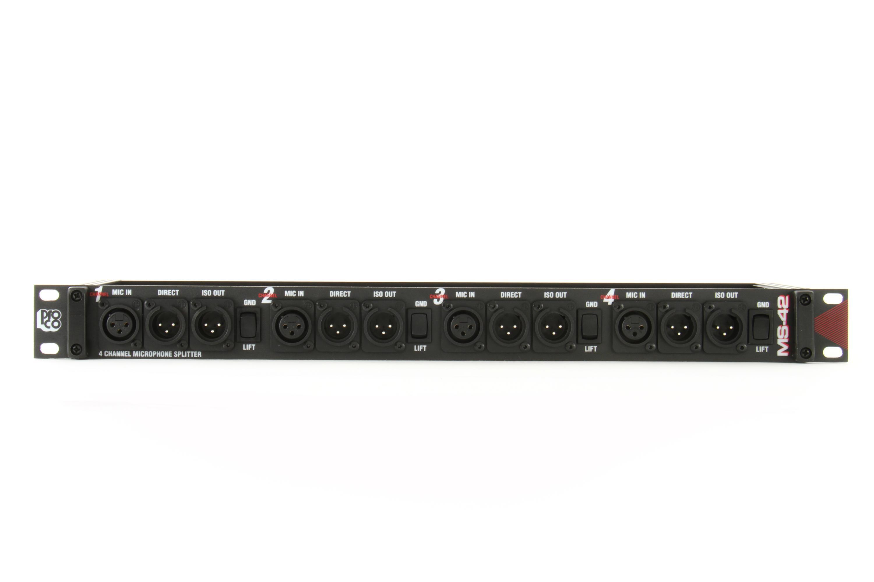 Pro Co MS-42A 4-channel Microphone Splitter | Sweetwater