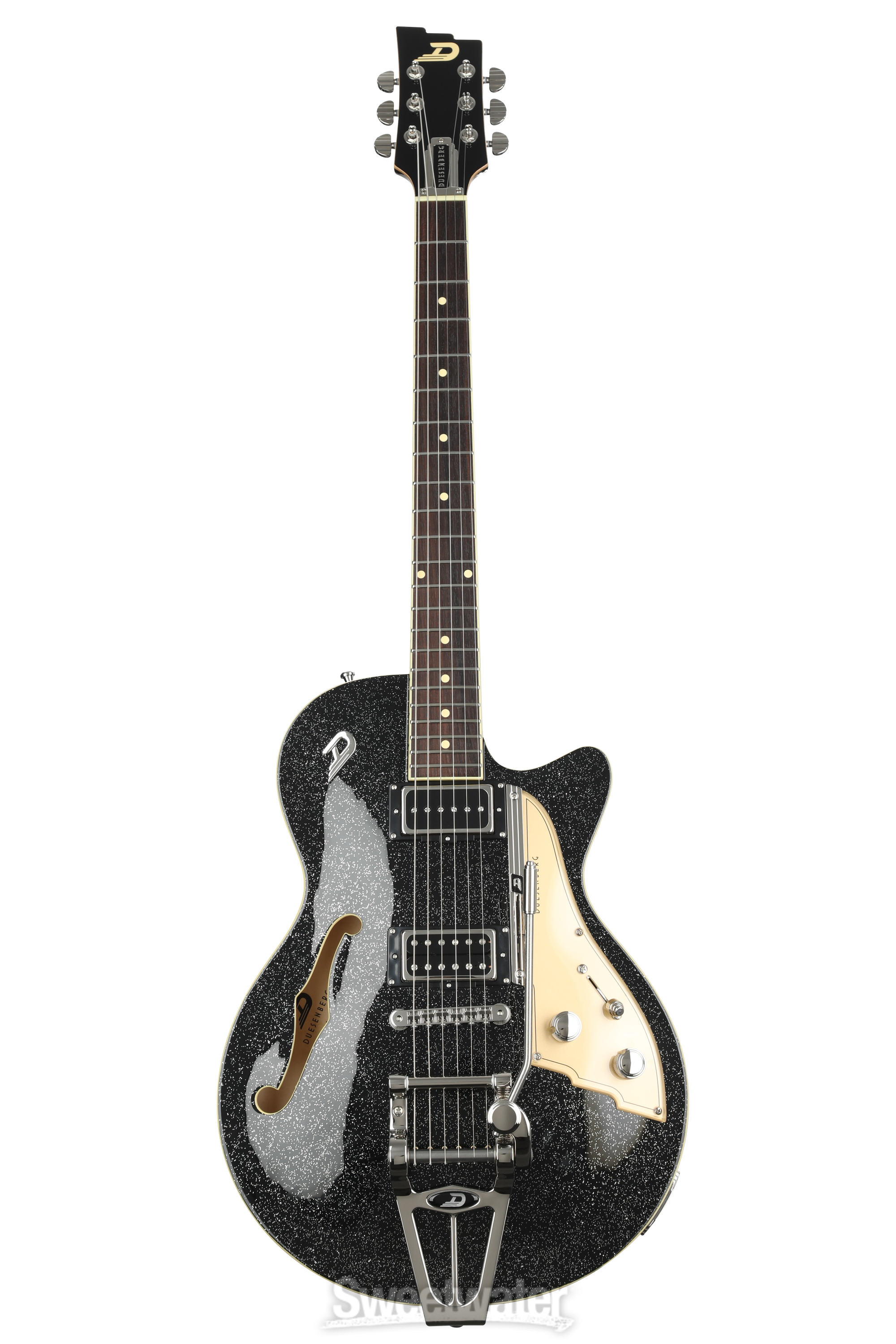 Duesenberg Starplayer TV Semi-hollowbody Electric Guitar - Black Sparkle