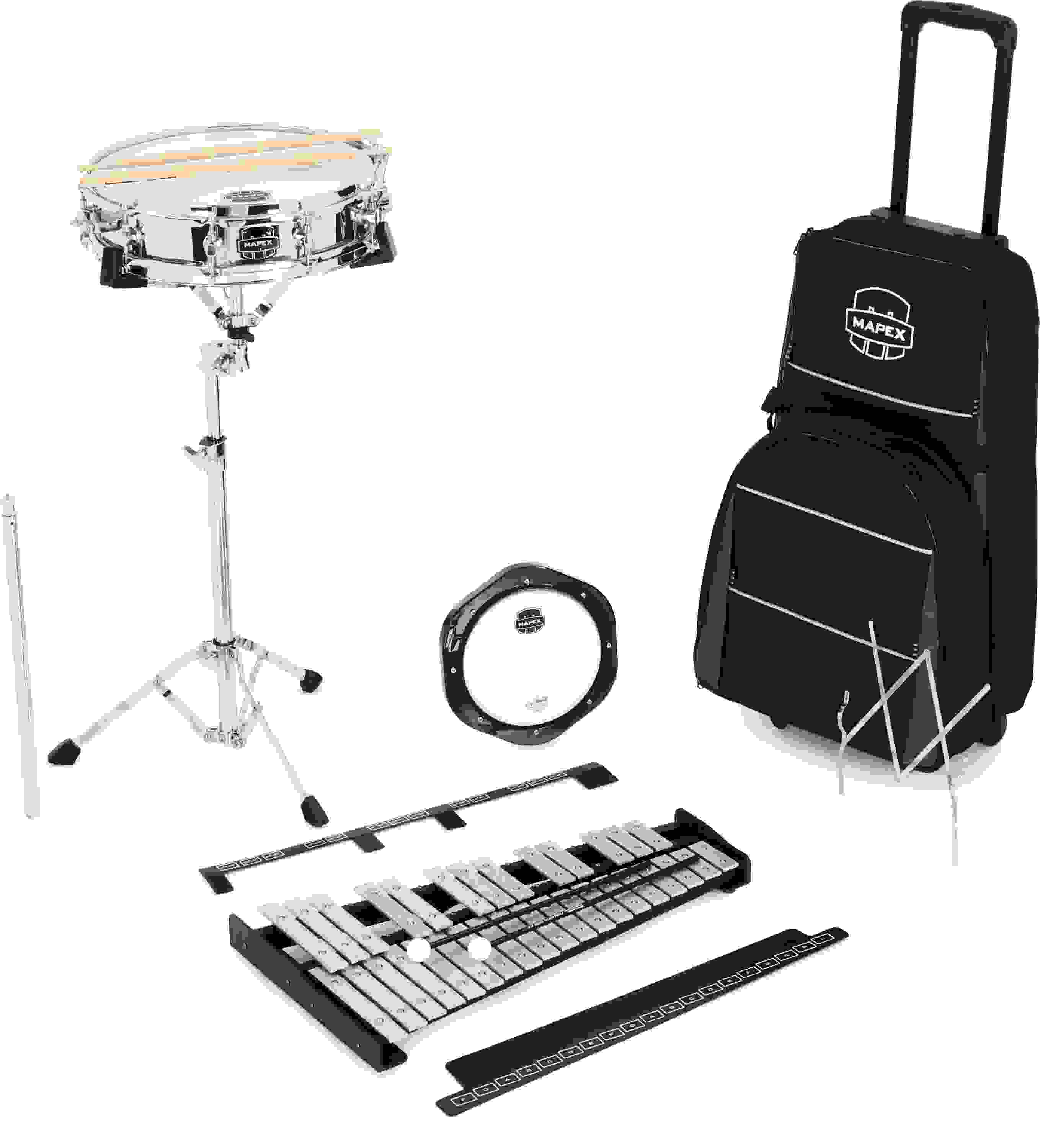 Mapex Snare Drum/Bell Percussion Kit with Rolling Bag Sweetwater