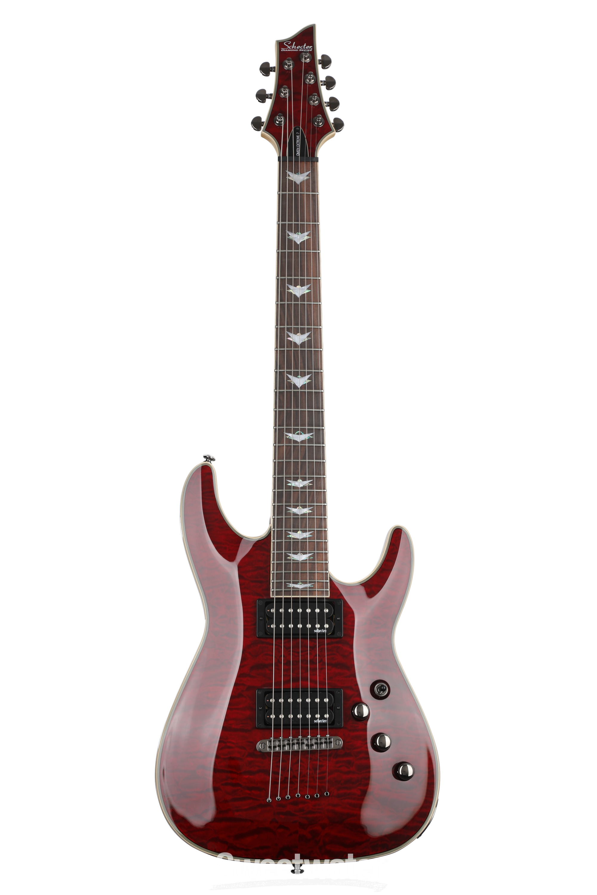 Schecter Omen Extreme-7 Electric Guitar - Black Cherry | Sweetwater Schecter Omen Extreme-7 Electric Guitar - Black Cherry | Sweetwater