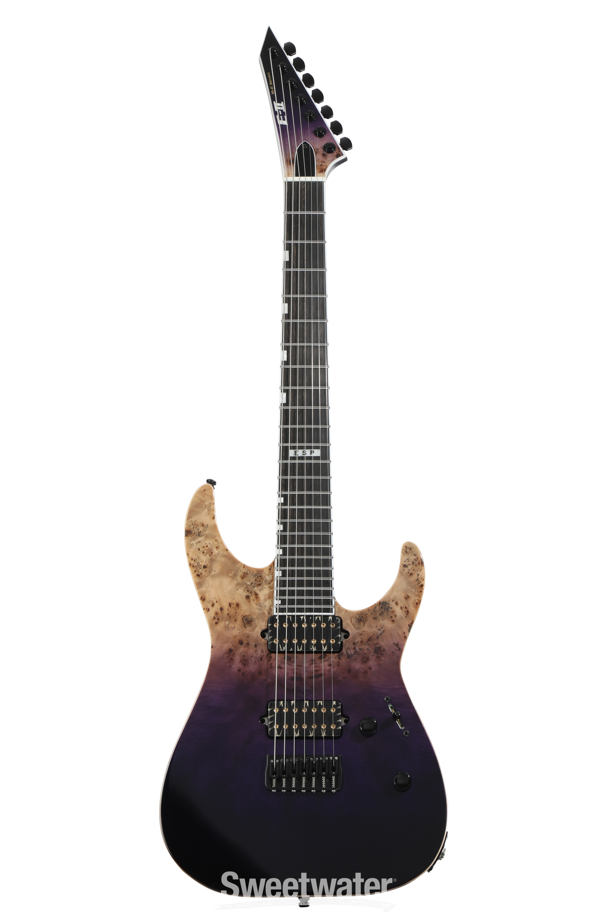 ESP E-II M-II 7 NT Electric Guitar - Purple Natural Fade | Sweetwater