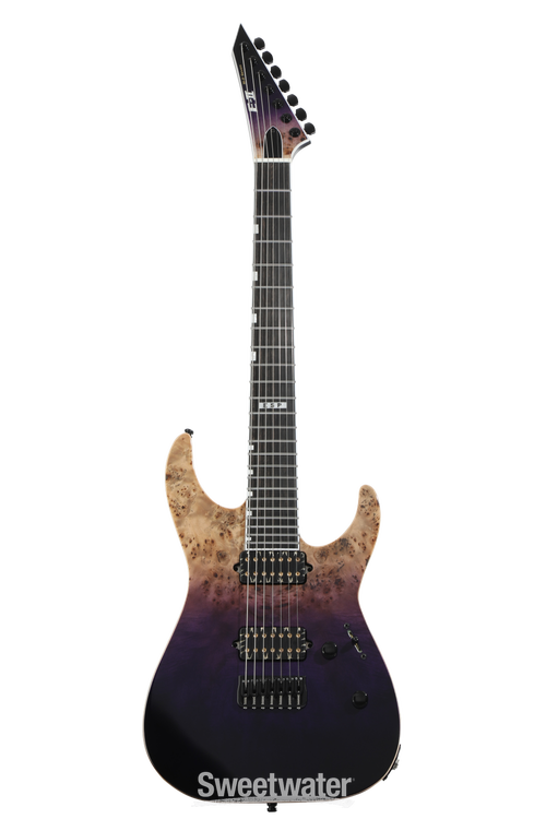 E-II M-II 7NT HS SM 7弦 ESP E-II M-II 7 NT Electric Guitar - Purple Natural Fade | Sweetwater