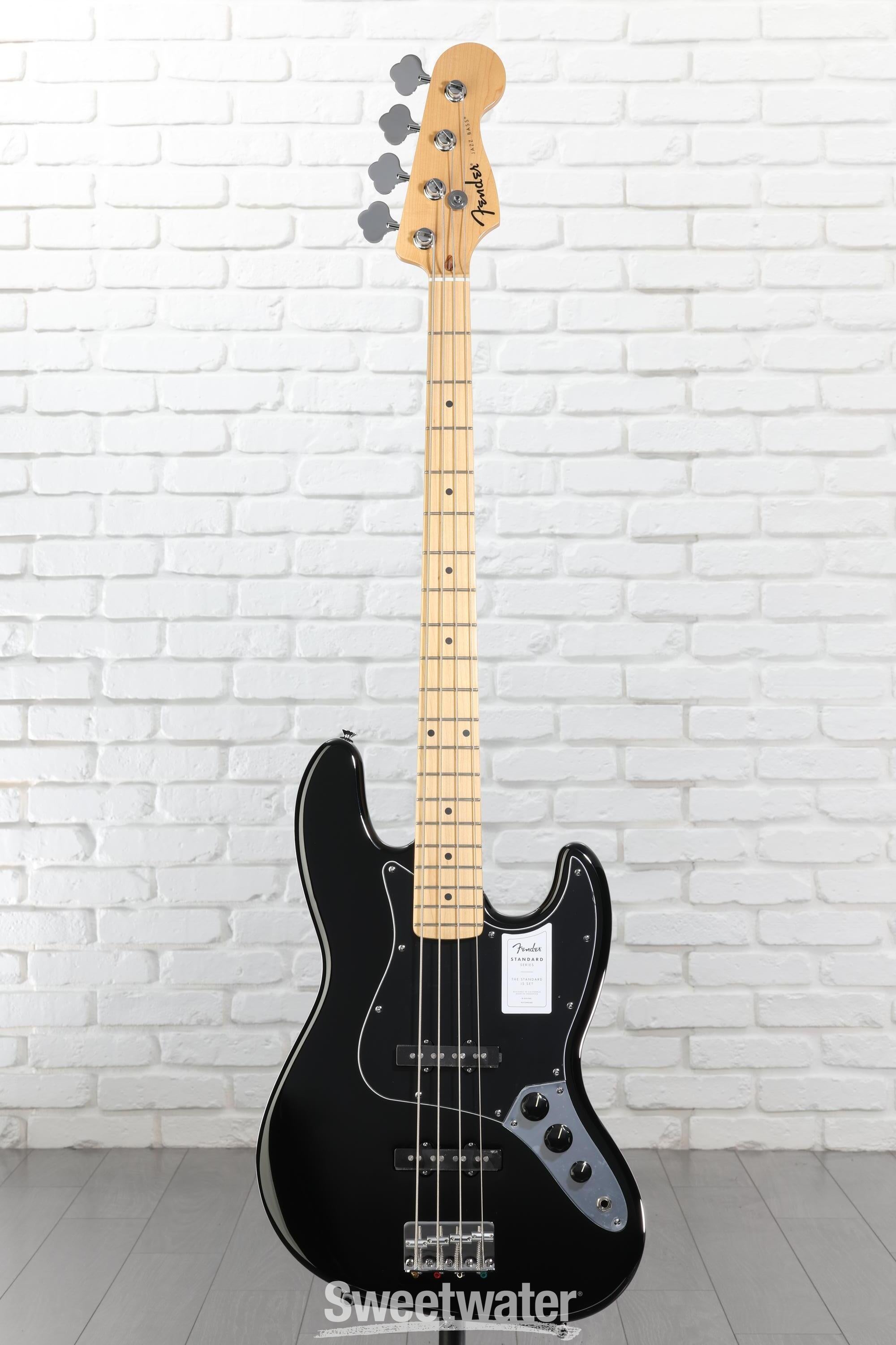 【11385】 Fender JAZZ BASS standard series Fender Standard Jazz Bass - Black, Maple Fingerboard | Sweetwater