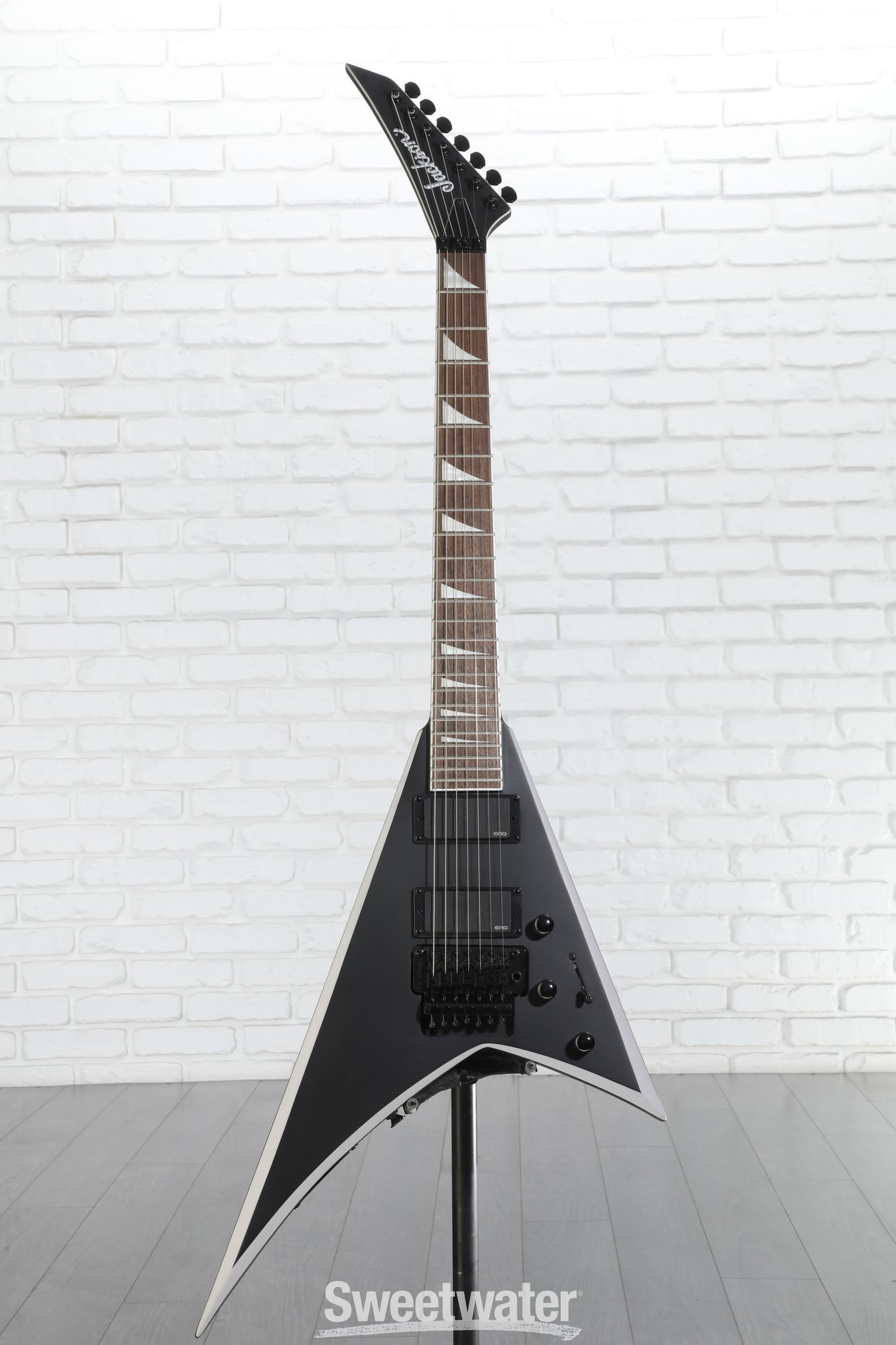 Jackson X Series Rhoads RRX24-MG7 Electric Guitar - Satin Black with Primer Gray Bevels