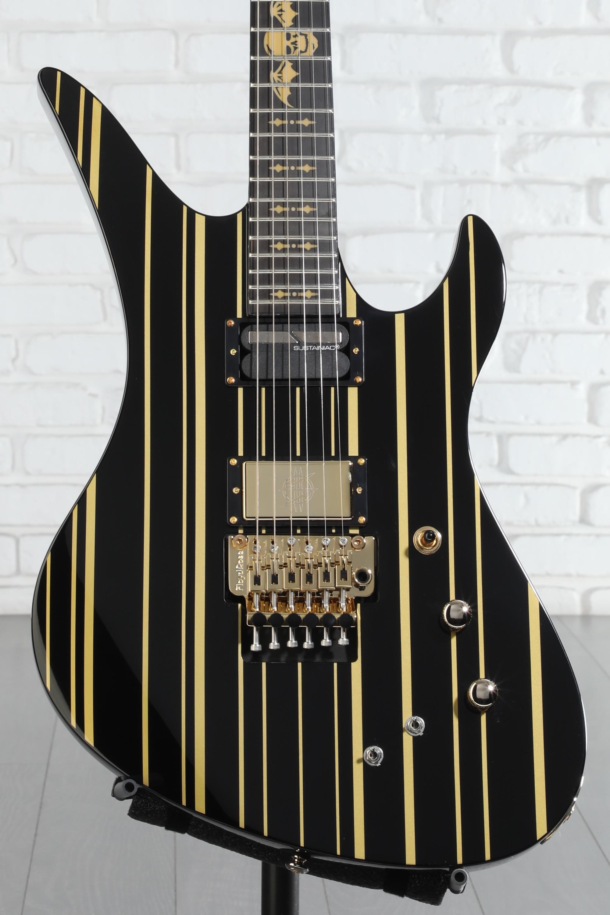シェクター Synyster Gates Custom-S Schecter Synyster Gates Custom-S Electric Guitar - Black with Gold