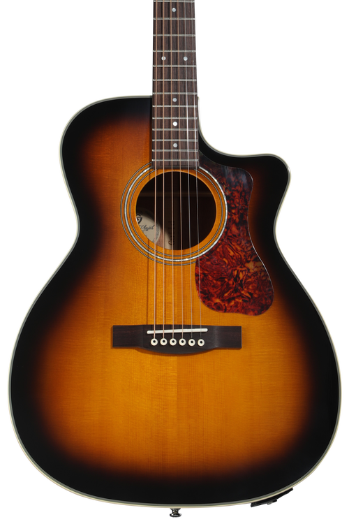 Guild OM-140CE Orchestra Acoustic-Electric Guitar - Antique Burst