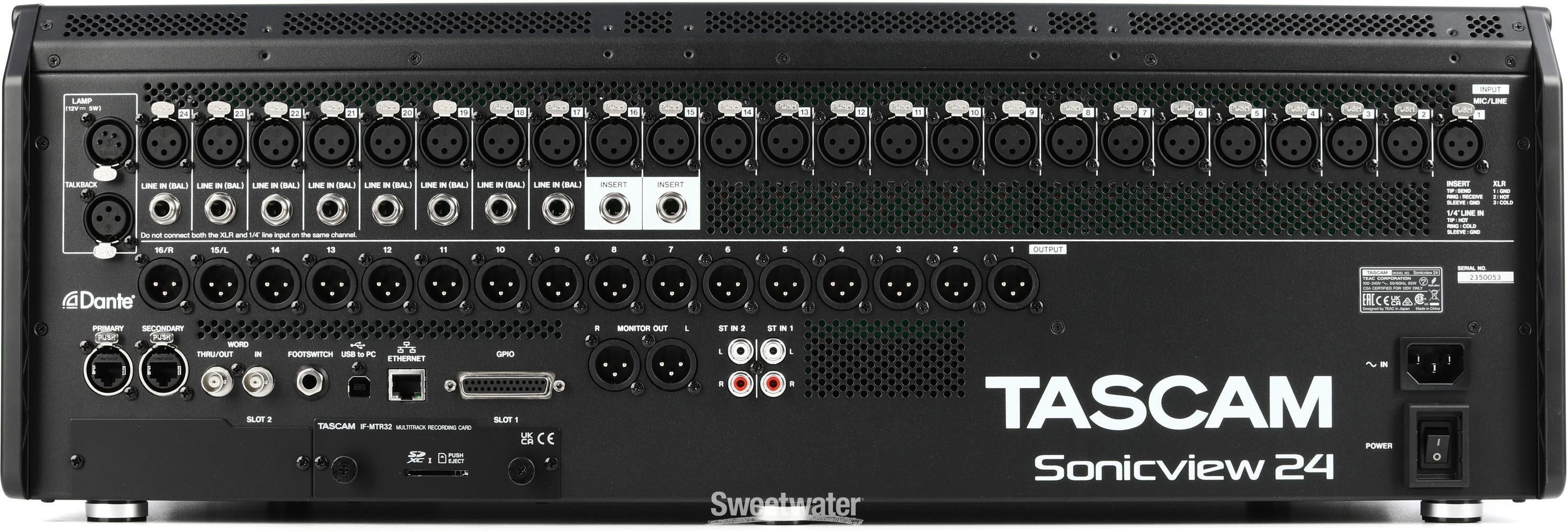 TASCAM Sonicview 24XP 44-channel Digital Mixer, 24-fader Digital