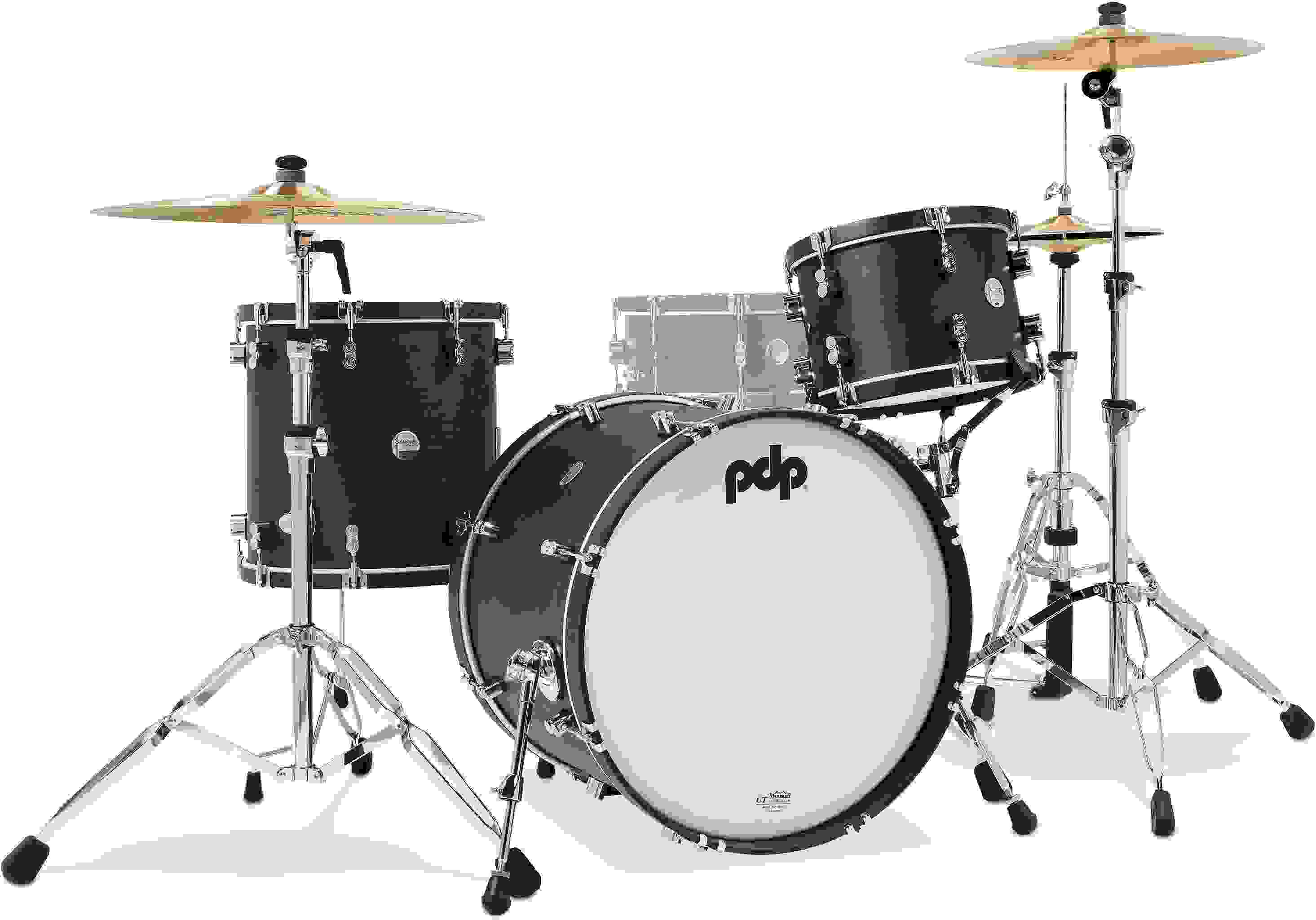 PDP Concept Maple Classic 3-piece Shell Pack with 22 inch Kick - Ebony with Ebony Hoops