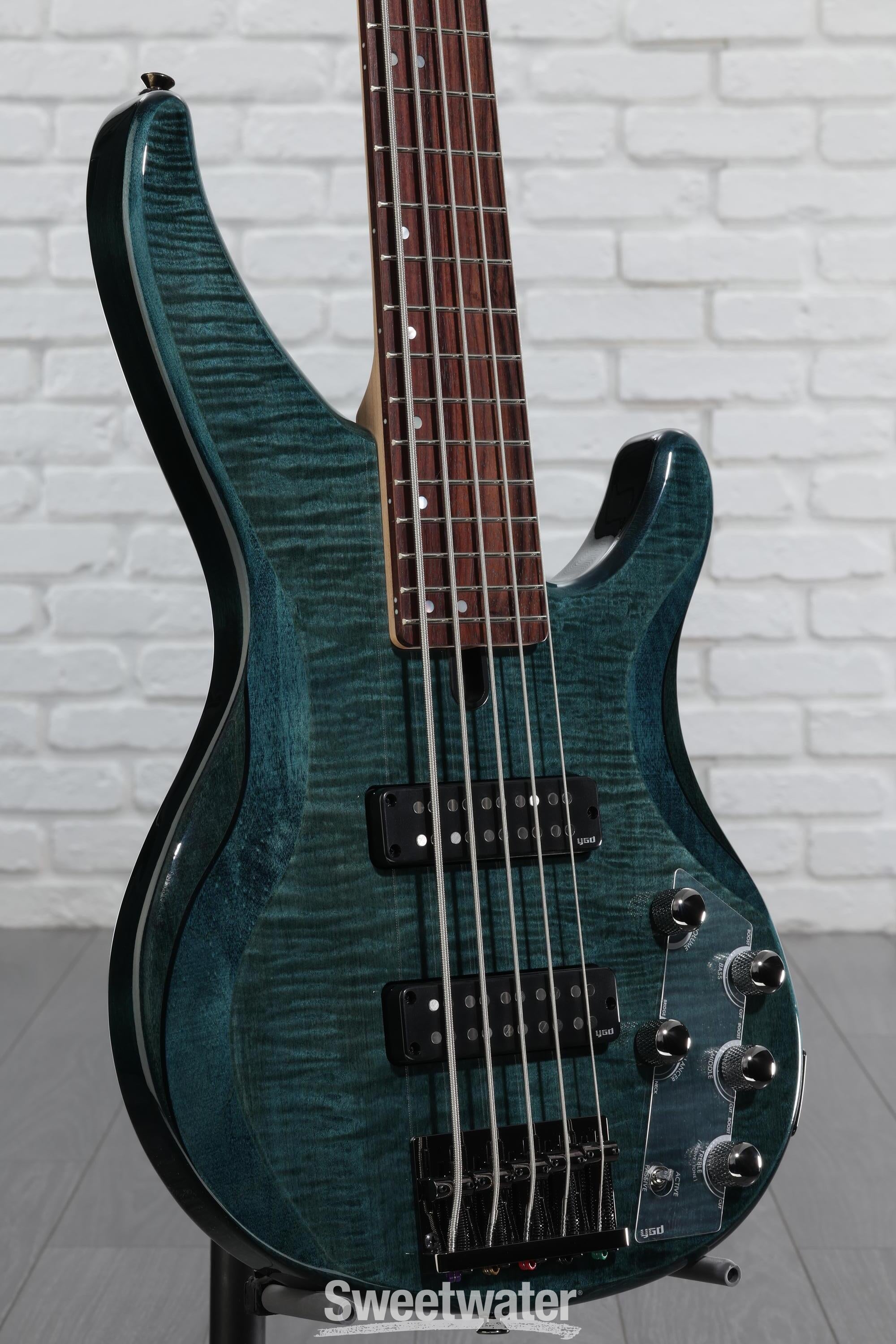 Yamaha TRBX605FM 5-string Bass Guitar - Indigo Blue | Sweetwater