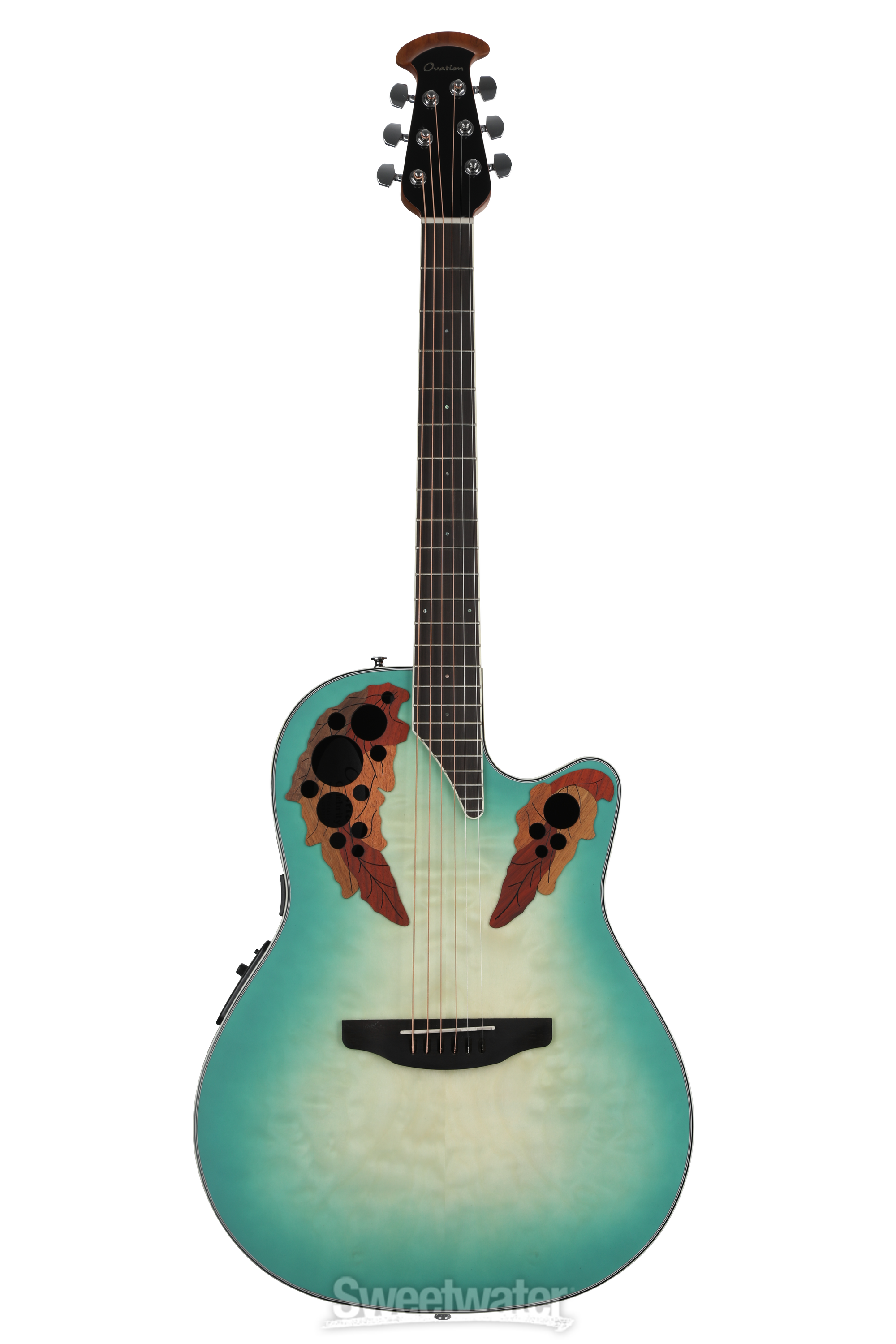 Ovation Celebrity Elite Plus CE44X-9B Mid-depth Acoustic-electric Guitar -  Mintburst | Sweetwater