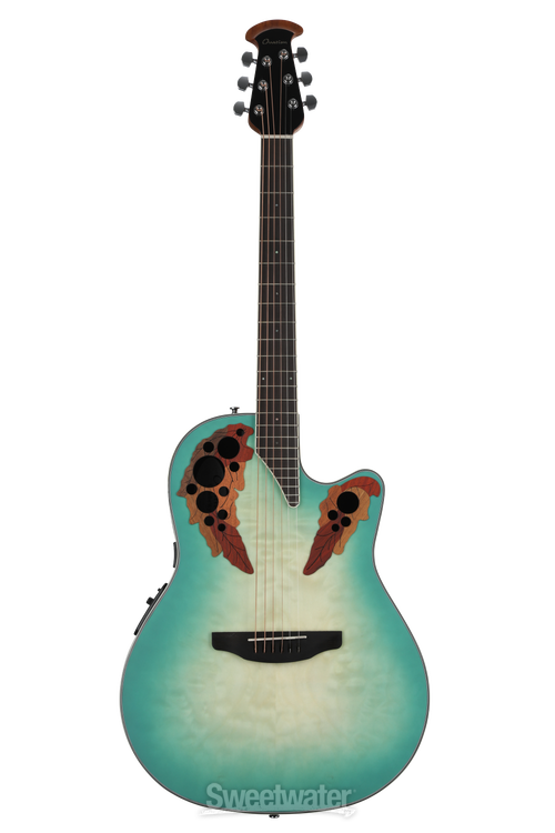 Ovation Celebrity Elite Plus CE44X-9B Mid-depth Acoustic-electric Guitar - Mintburst