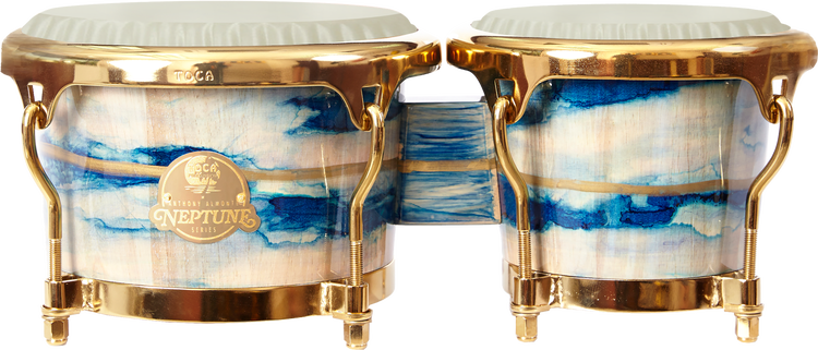 Toca Percussion Anthony Almonte Neptune Signature Bongos - Blue and Aqua