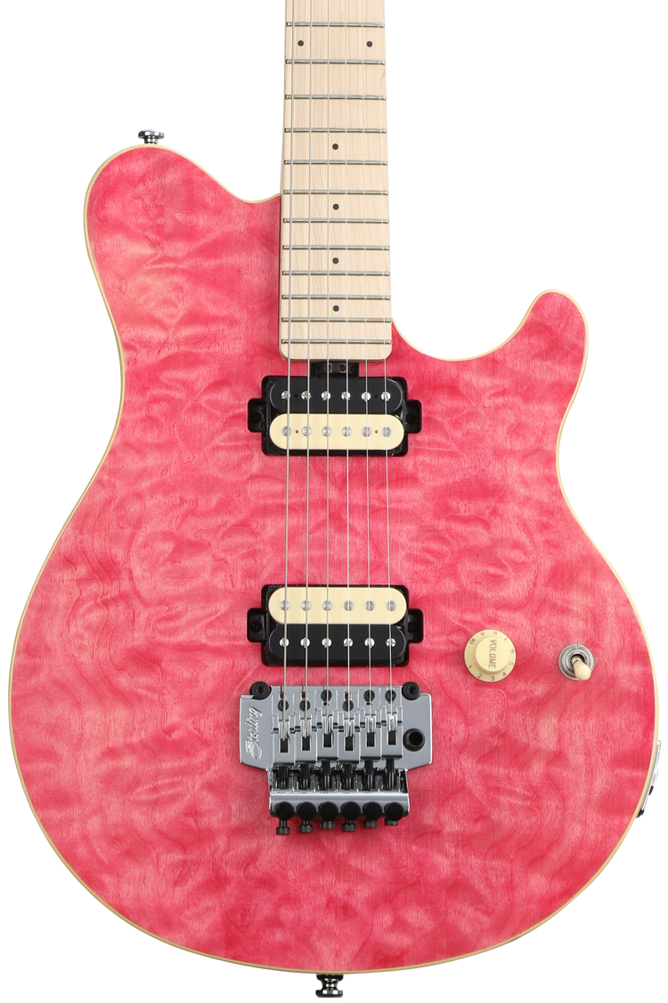 Sterling By Music Man Axis Quilted Maple Electric Guitar - Trans